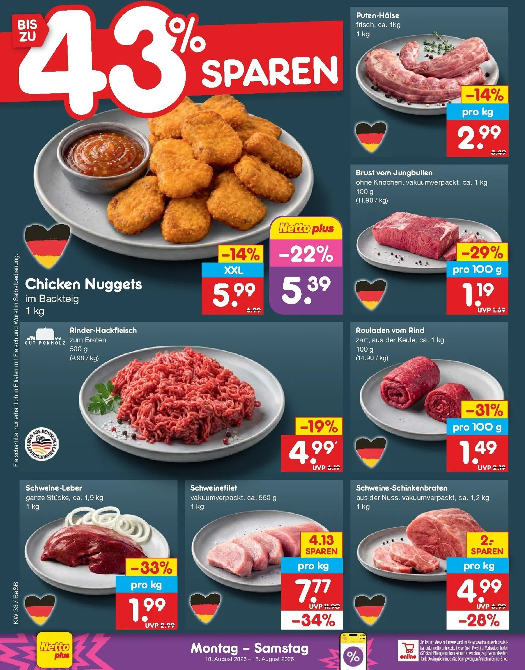 Netto Marken Discount Prospekt nächste Woche – von Montag 10.08.2026 bis Samstag 15.08.2026 von 10. August bis 15. August 2026 - Prospekt seite 17