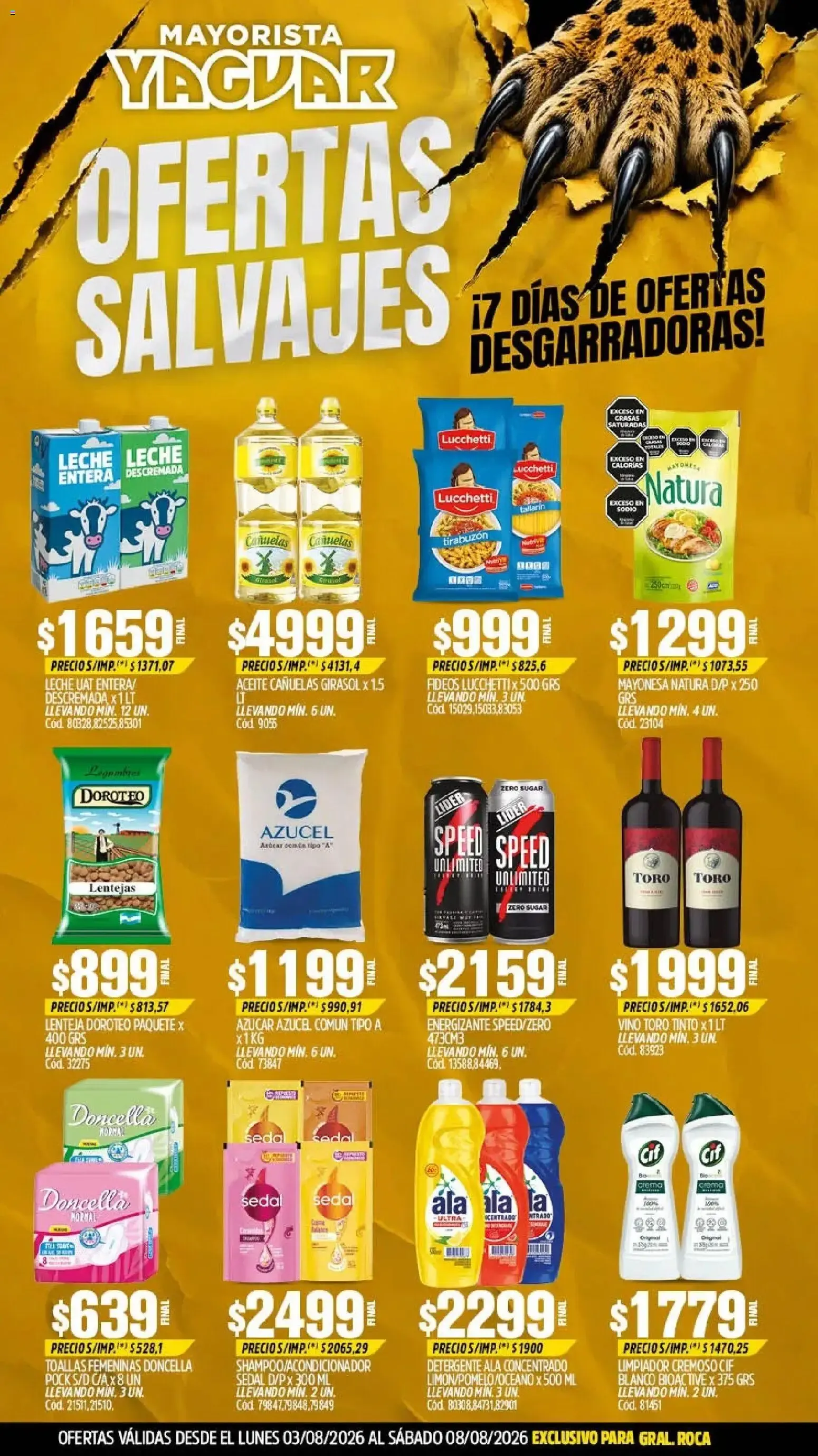 Ofertas de Yaguar - Oferta Semanal General Roca del 03/08/2026 - 08/08/2026 3 de agosto al 8 de agosto 2026 - Página 1 del catálogo