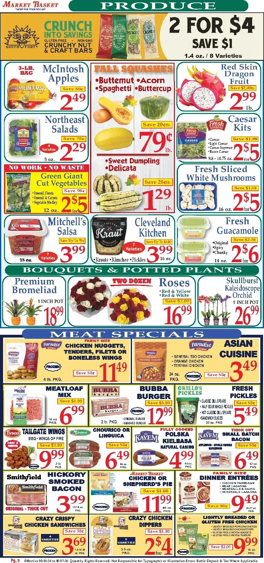 Weekly ad Current Market Basket leaflet valid from Sunday 10/11/2026 to Saturday 10/17/2026 from October 11 to October 17 2026 - Page 2