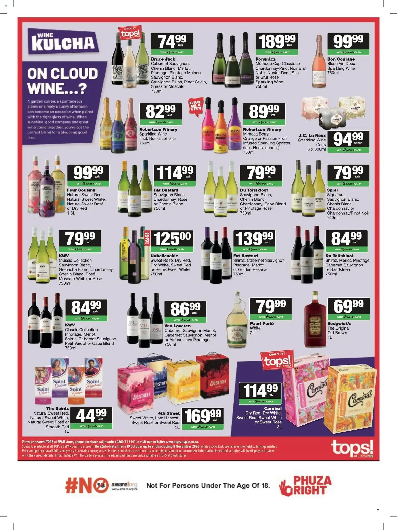Spar Super Savings Specials (19/10/2026 - 08/11/2026) Online from 19 October to 8 November 2026 - Catalogue Page 7