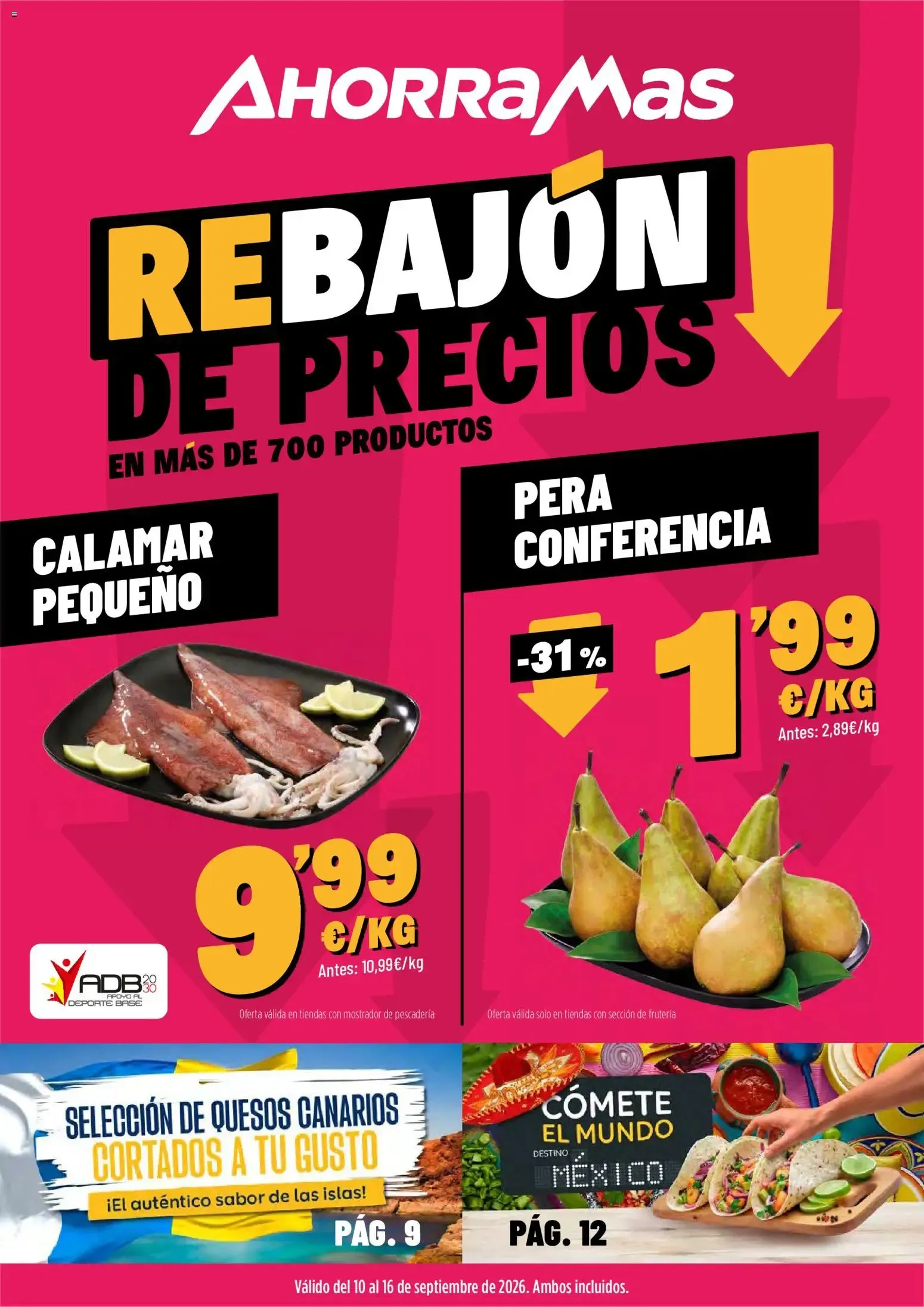 Catálogo de AhorraMas Rebajón de Precios 10 de septiembre al 16 de septiembre 2026 - Página 1