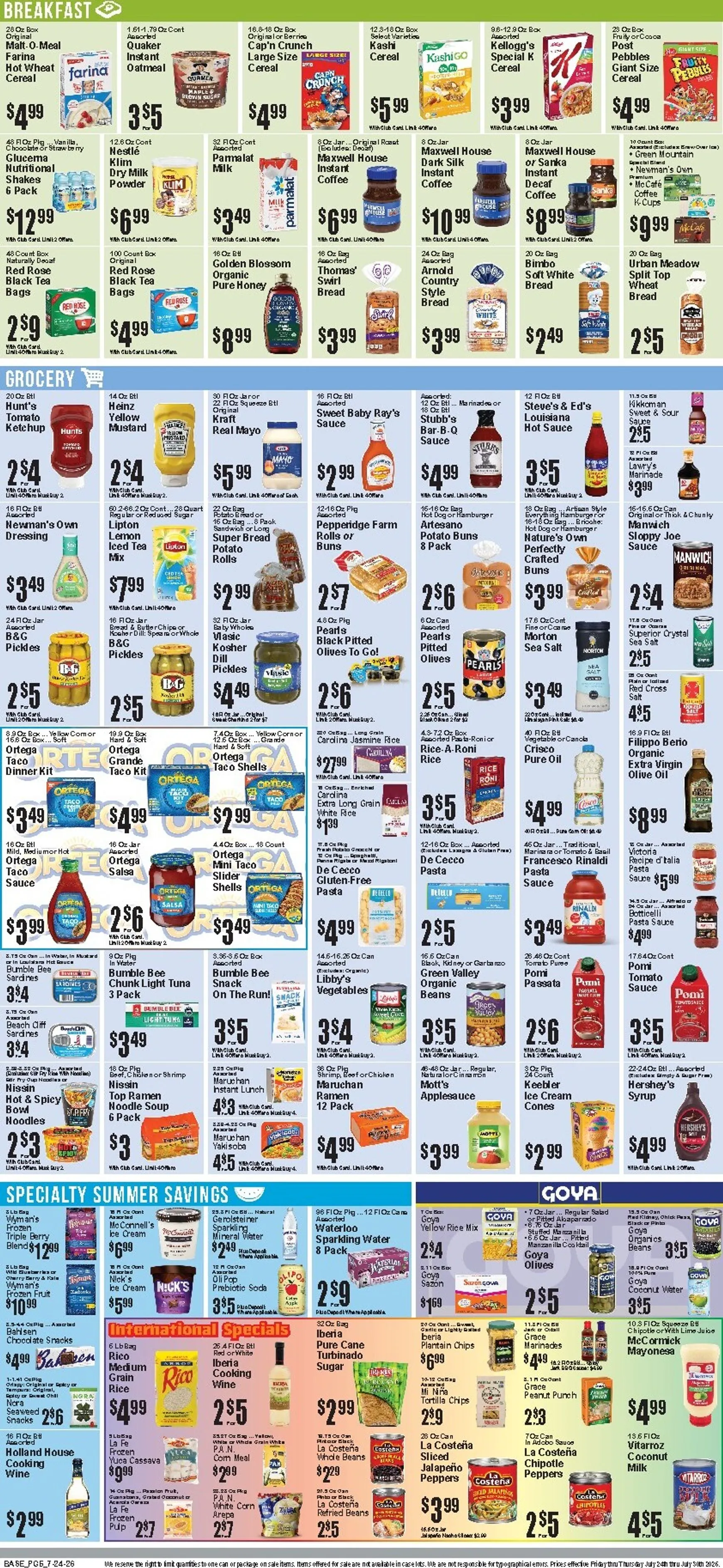 Weekly ad Current Food Universe leaflet valid from Friday 07/24/2026 to Thursday 07/30/2026 from July 24 to July 30 2026 - Page 6