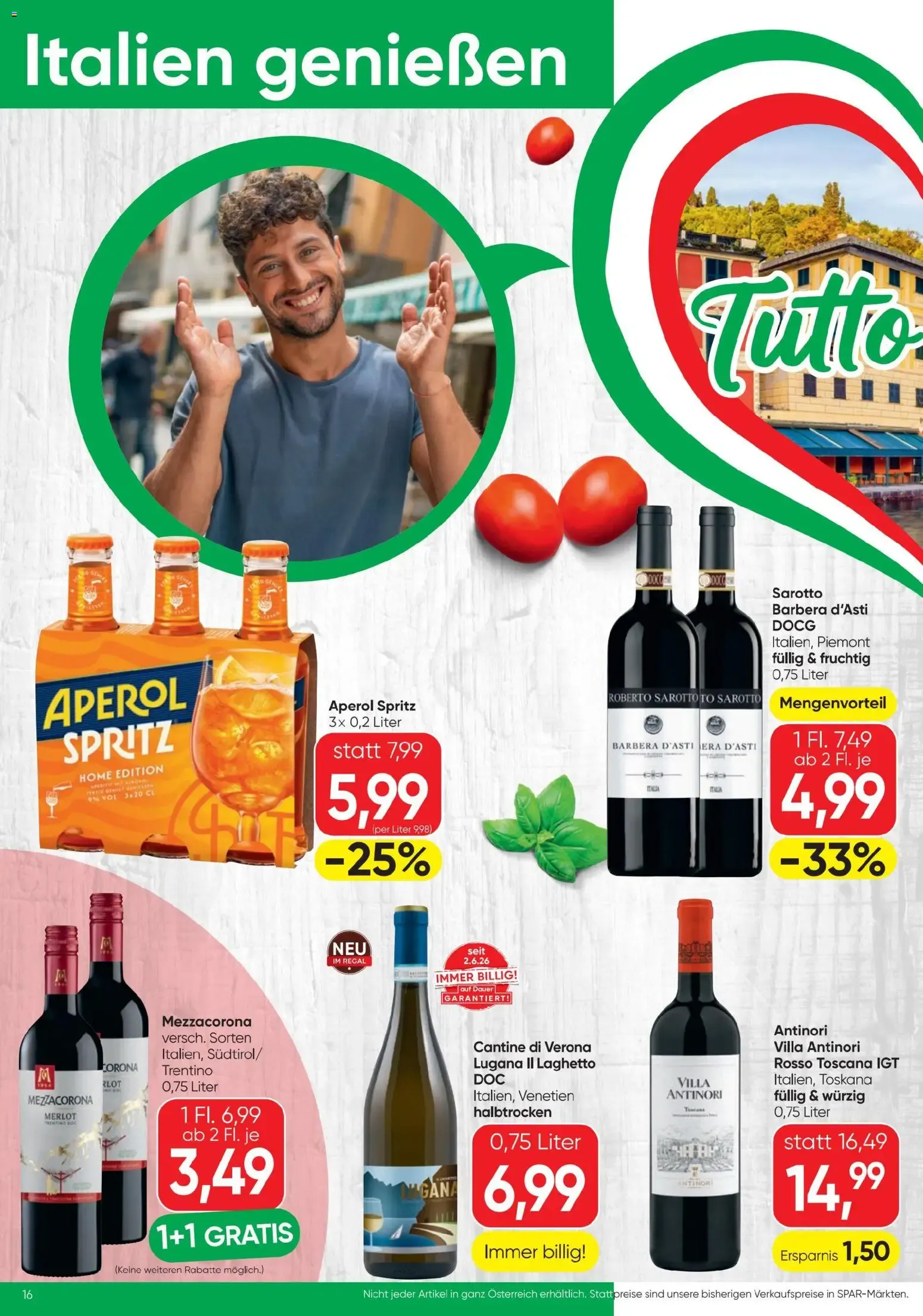 Spar - Flugblatt (01.07.2026) - Angebote und Prospekt von 1. Juli bis 15. Juli 2026 - Flugblätt seite  16