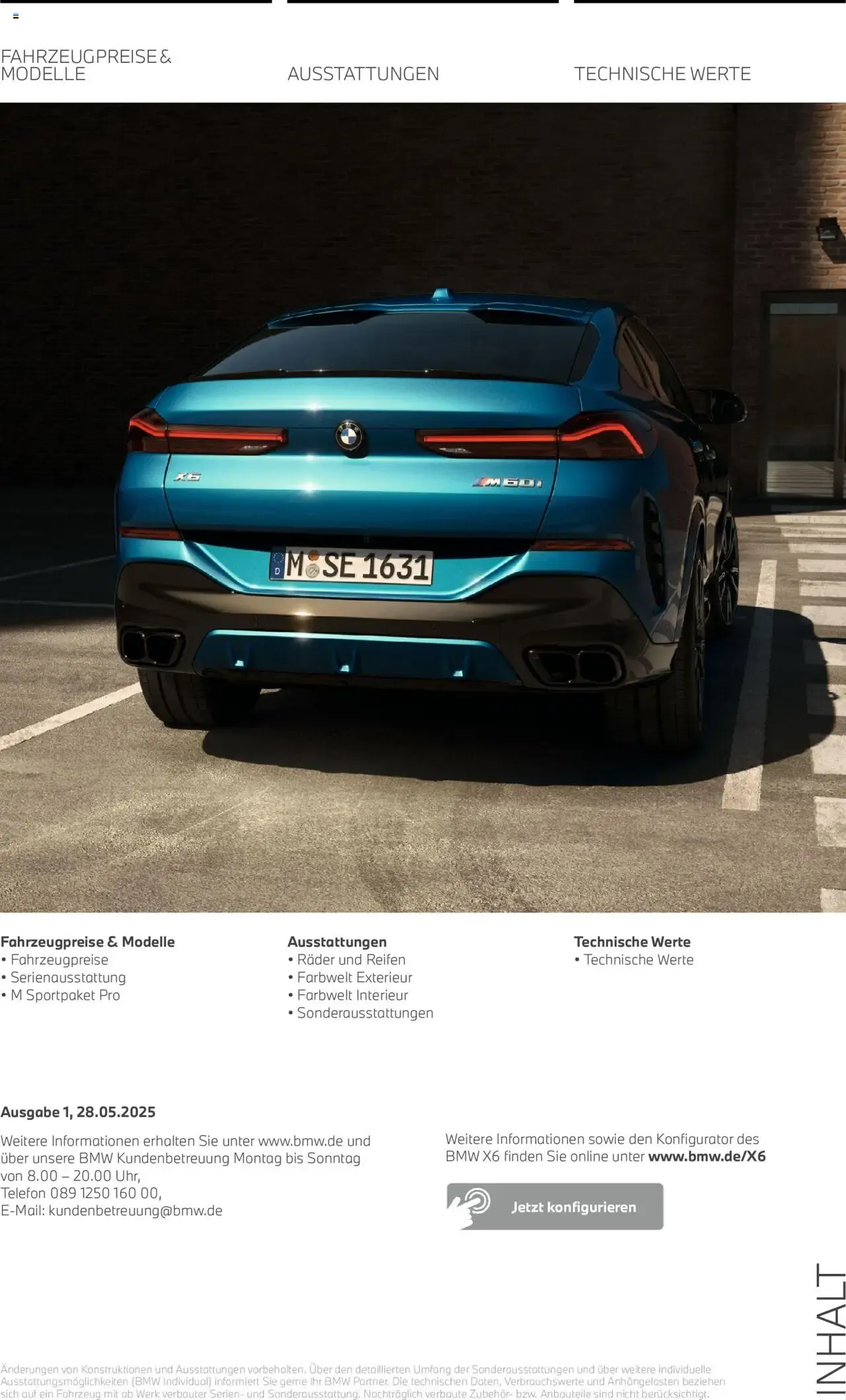 BMW X6 von 1. August bis 31. Dezember 2026 - Prospekt seite 2