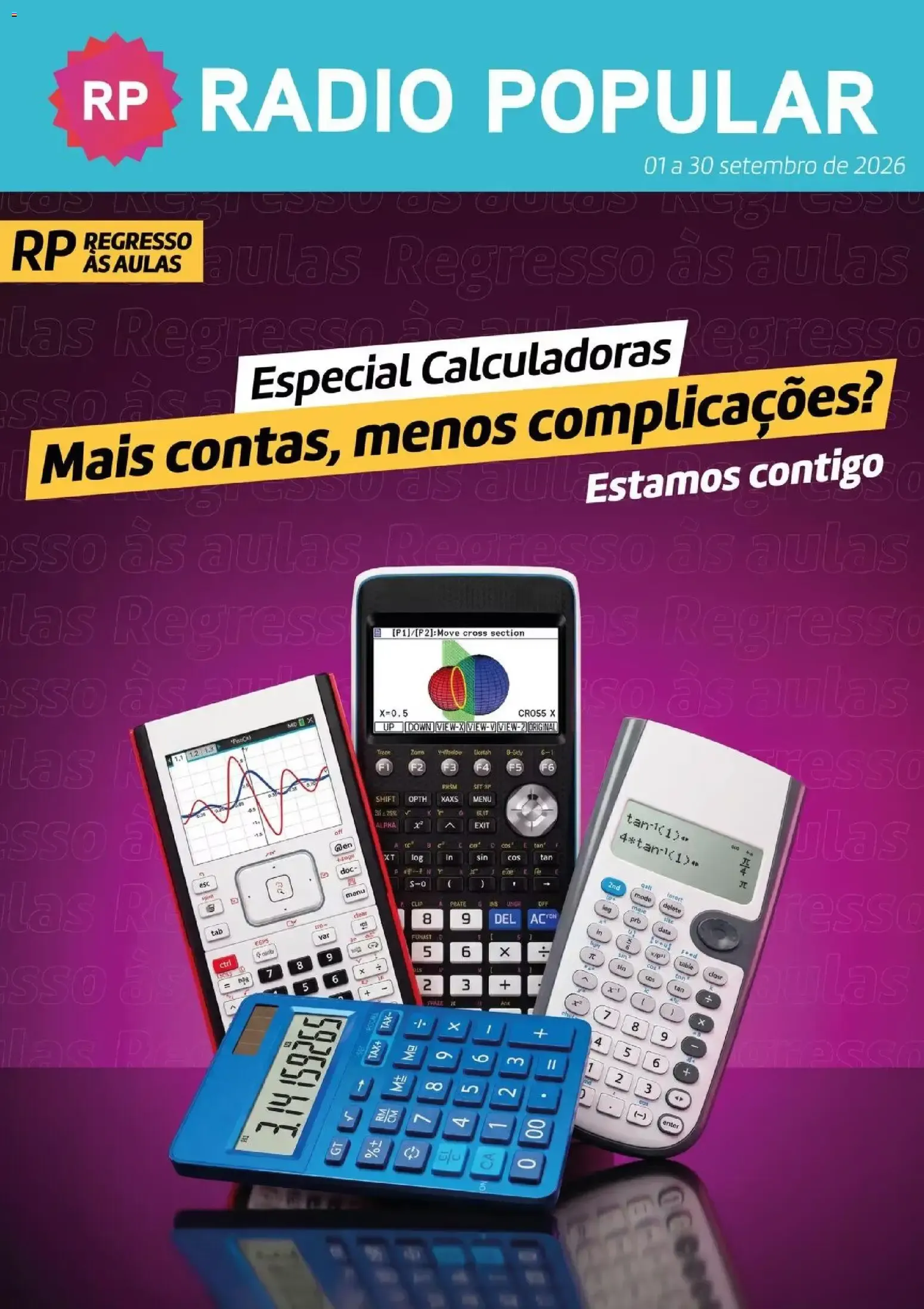 Folheto Radio Popular Especial Calculadoras » de 01/09/2026 - 30/09/2026 de 1 de setembro até 30 de setembro 2026 - Pagina 1