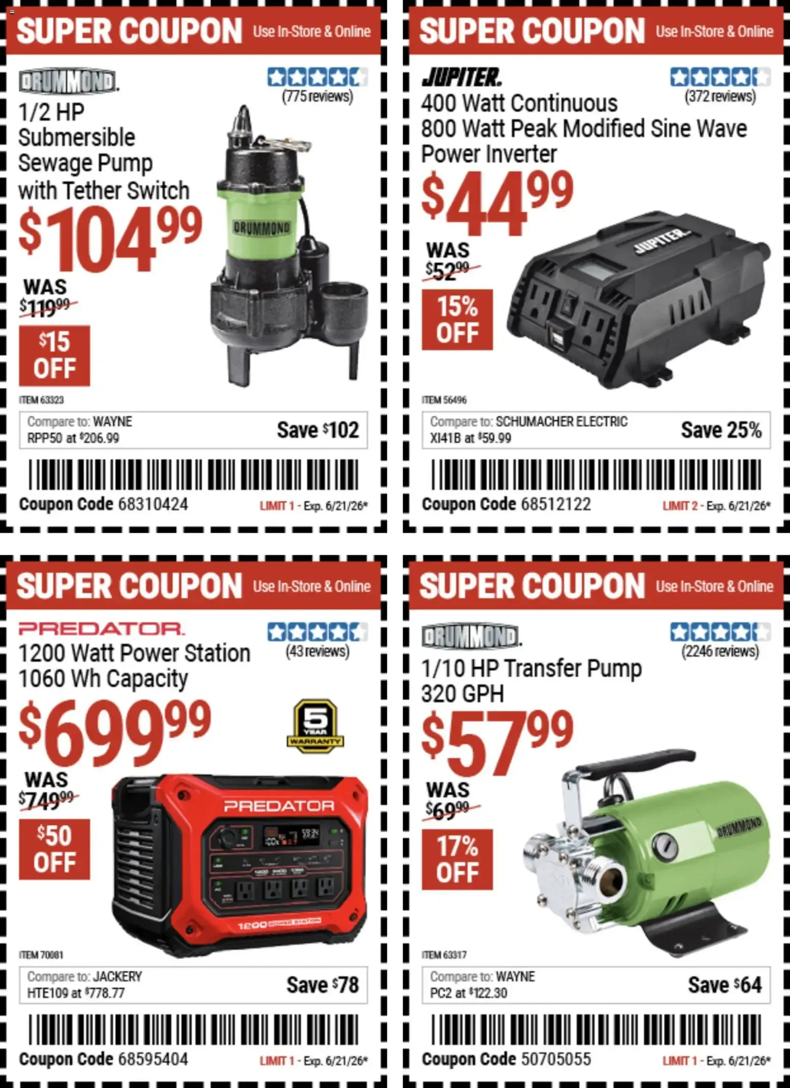 Weekly ad Harbor Freight Weekly Ad (06/08 - 06/21 2026) - Flyer from June 8 to June 21 2026 - Page 21