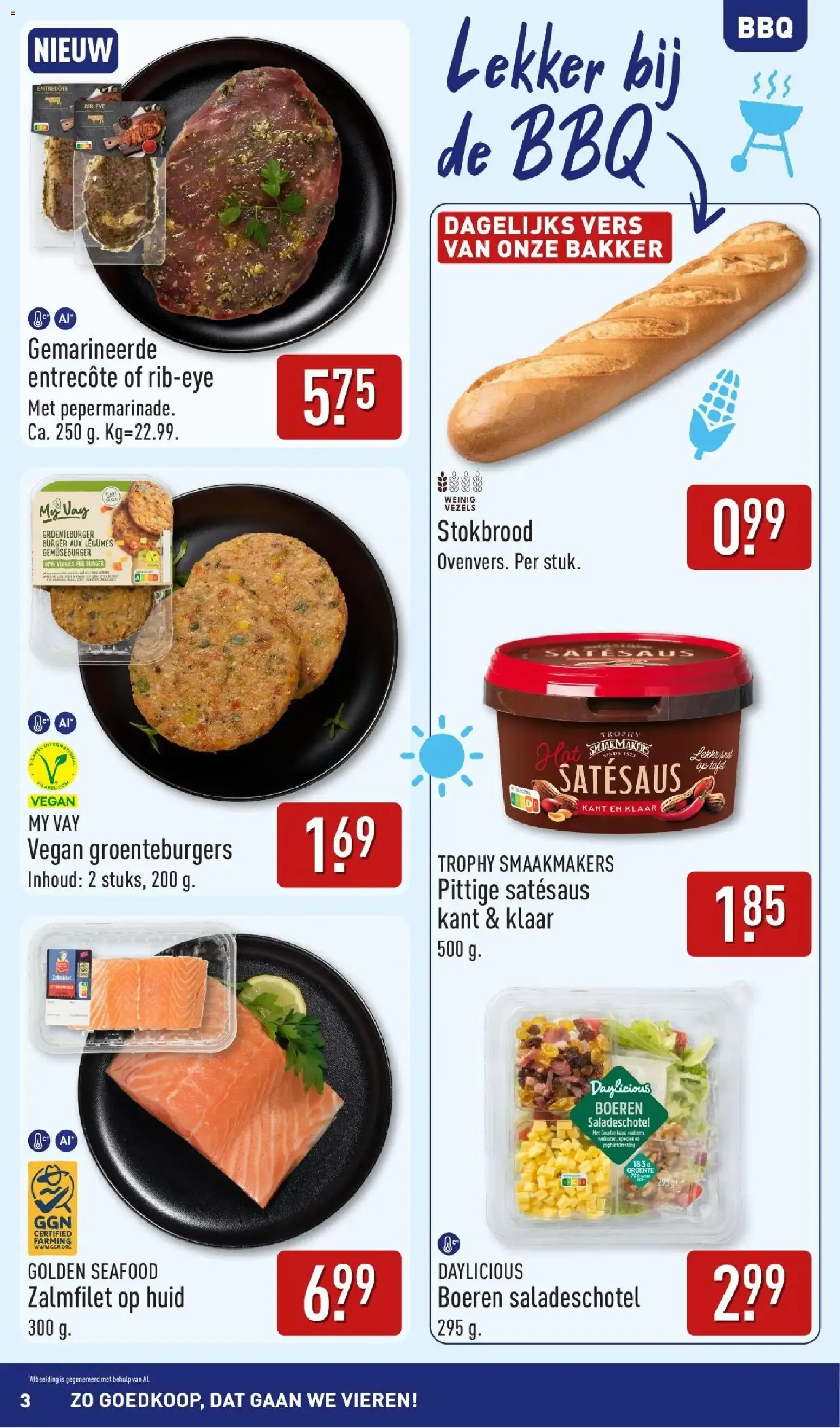 Aldi: ¡Qué Barato, Vamos a Celebrar! Boordevol Zomerse Inspiratie para BBQ van 3 augustus tot 9 augustus 2026 - Folder pagina 3