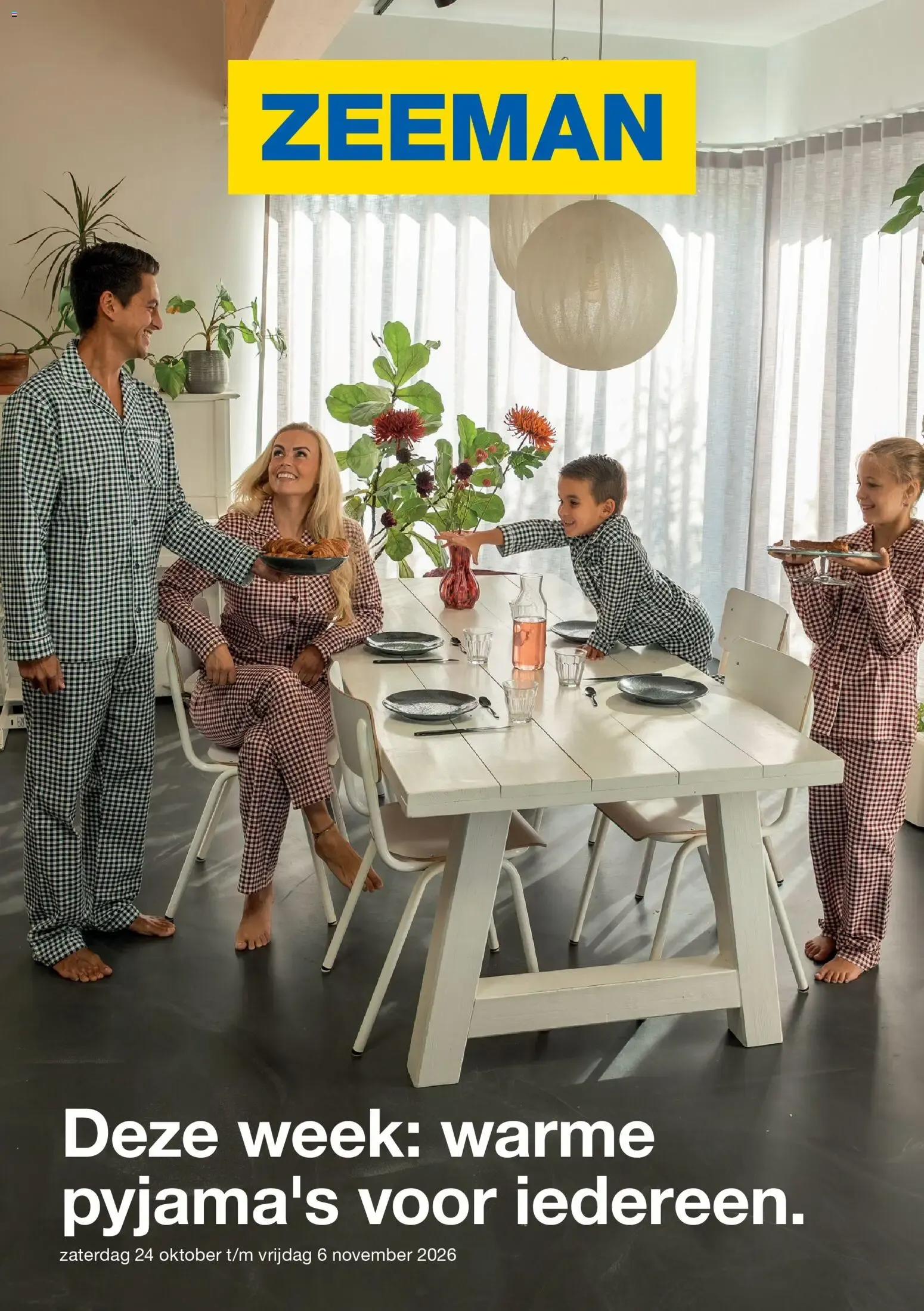 Deze week: warme pyjama's voor iedereen. van 24 oktober tot 6 november 2026 - Folder pagina 1