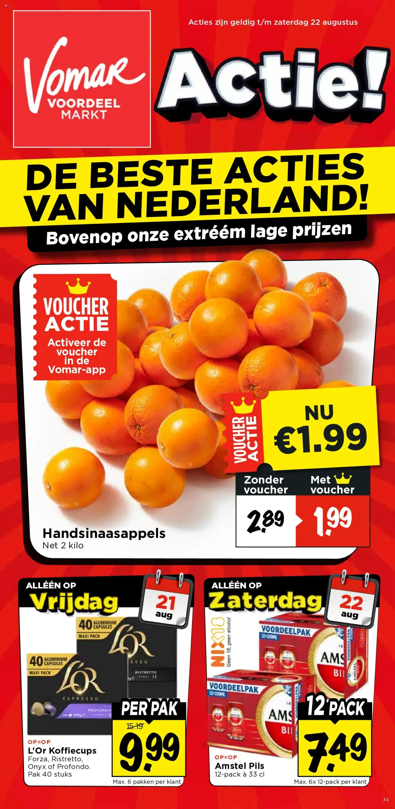 Vomar: De Beste Acties Van Nederland! van 16 augustus tot 22 augustus 2026 - Folder pagina 1