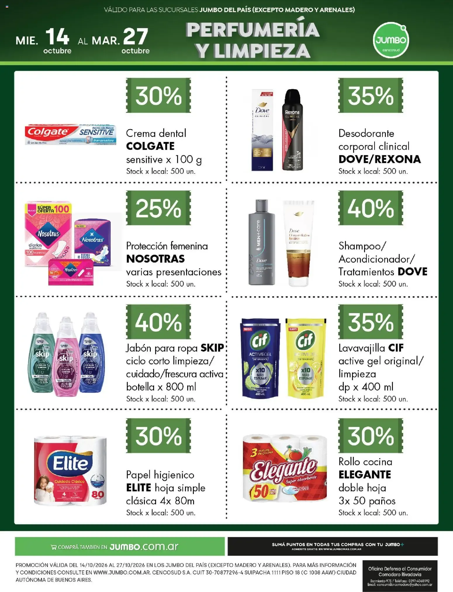 Ofertas de Jumbo - Especial Perfumería y Limpieza del 14/10/2026 - 27/10/2026 14 de octubre al 27 de octubre 2026 - Página 1 del catálogo