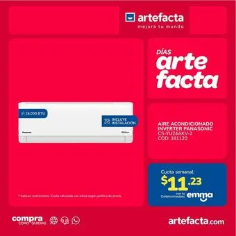 Catalogo de Días Artefacta 7 de septiembre al 22 de septiembre 2026 - Pag 1
