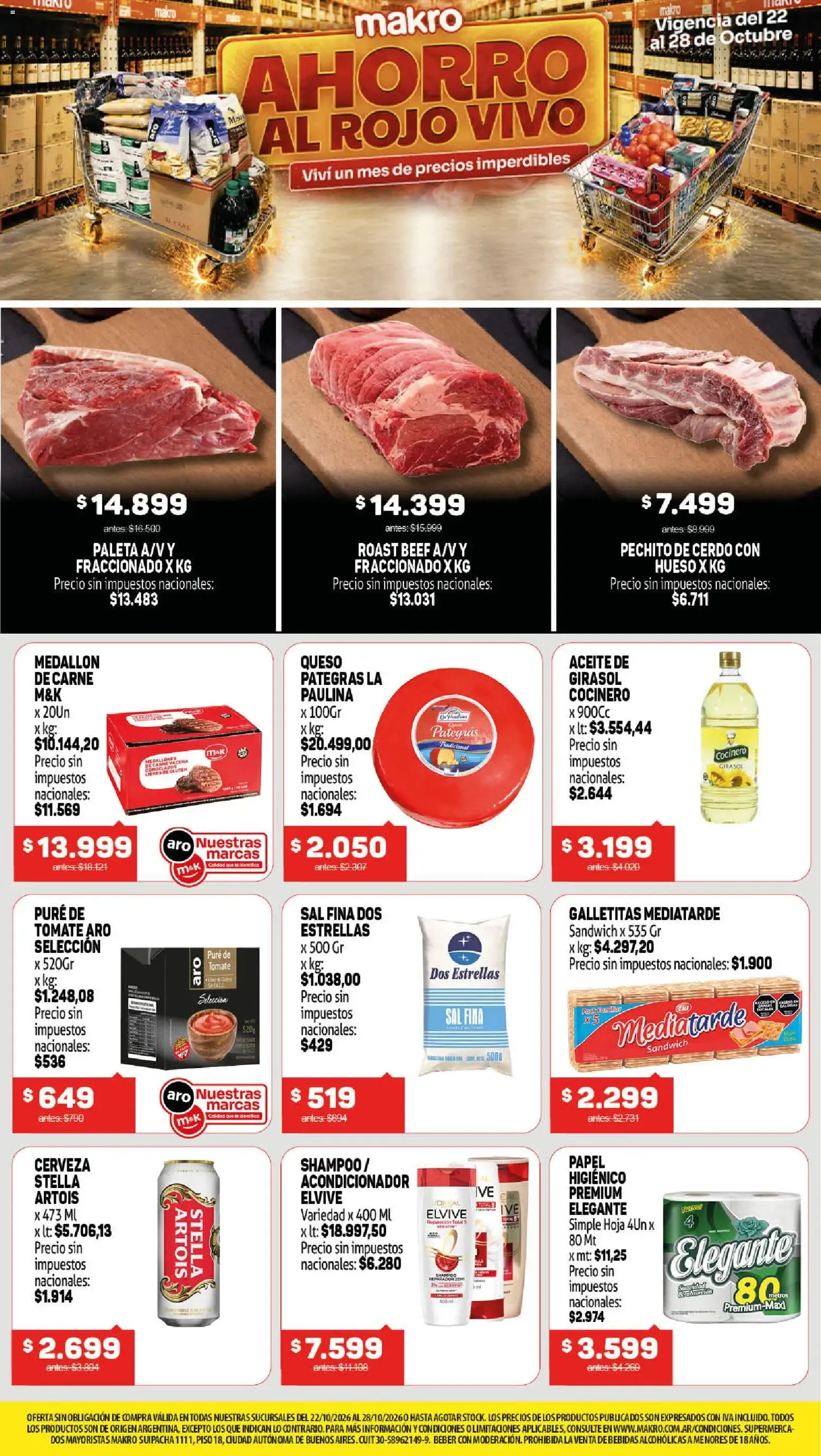 Ofertas de Makro Ahorro al Rojo Vivo 22 de octubre al 28 de octubre 2026 - Página 1 del catálogo
