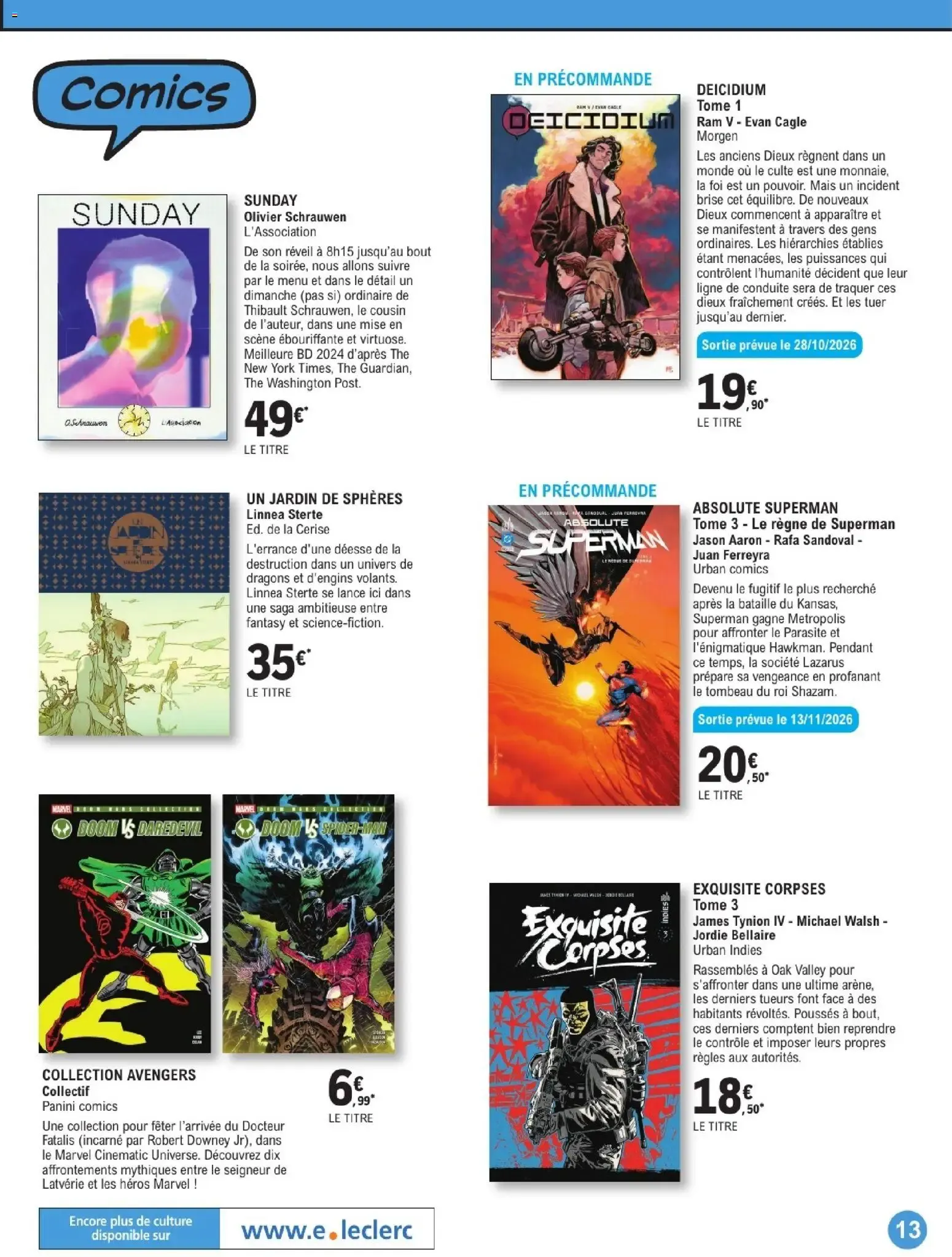 Espace Culturel E.Leclerc: Spécial BD & Manga du 13 octobre au 5 décembre 2026 - Catalogue page 13