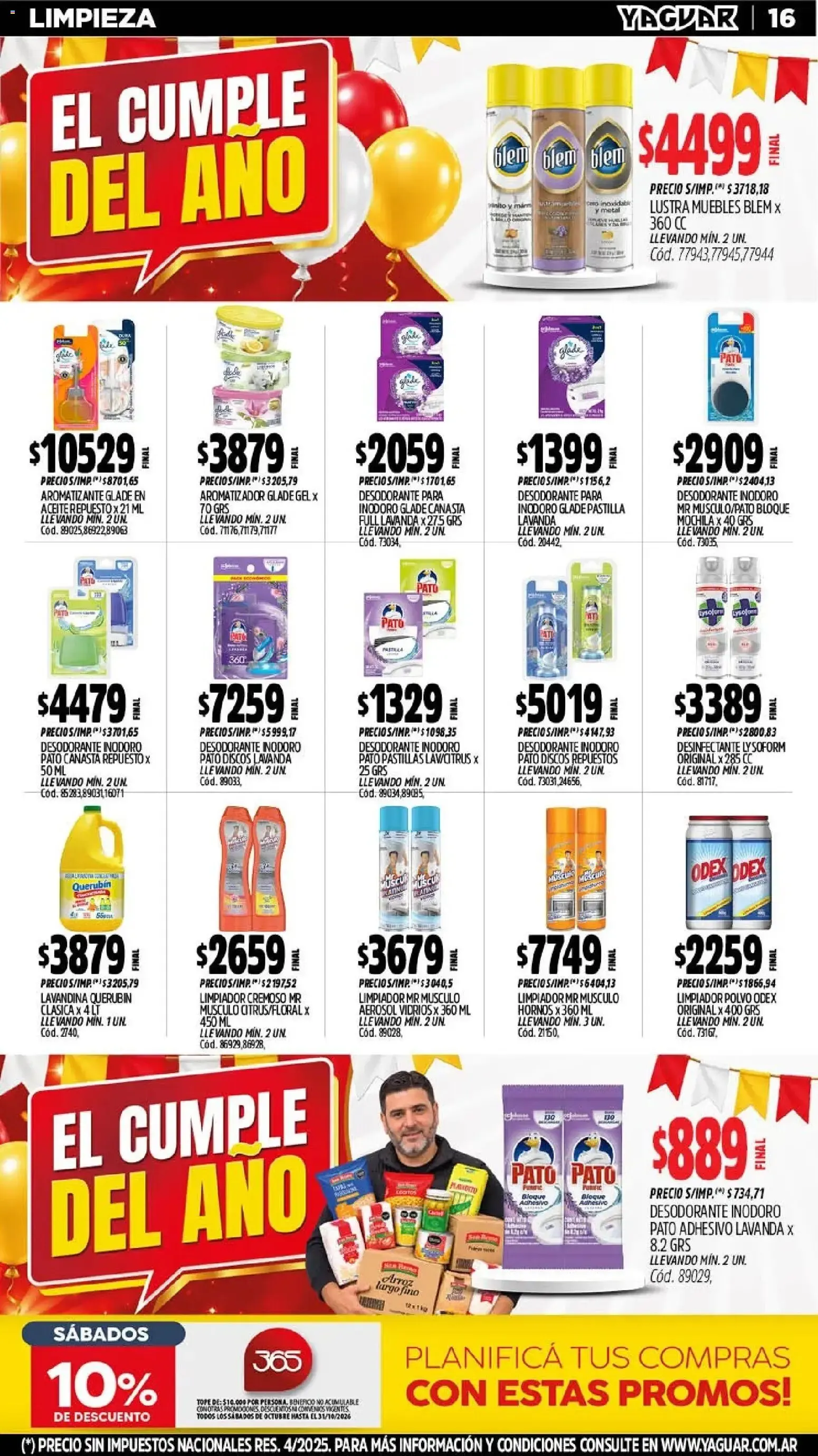 Ofertas de Mayorista Yaguar - El Cumple del Año 38 26 de octubre al 31 de octubre 2026 - Página 18 del catálogo