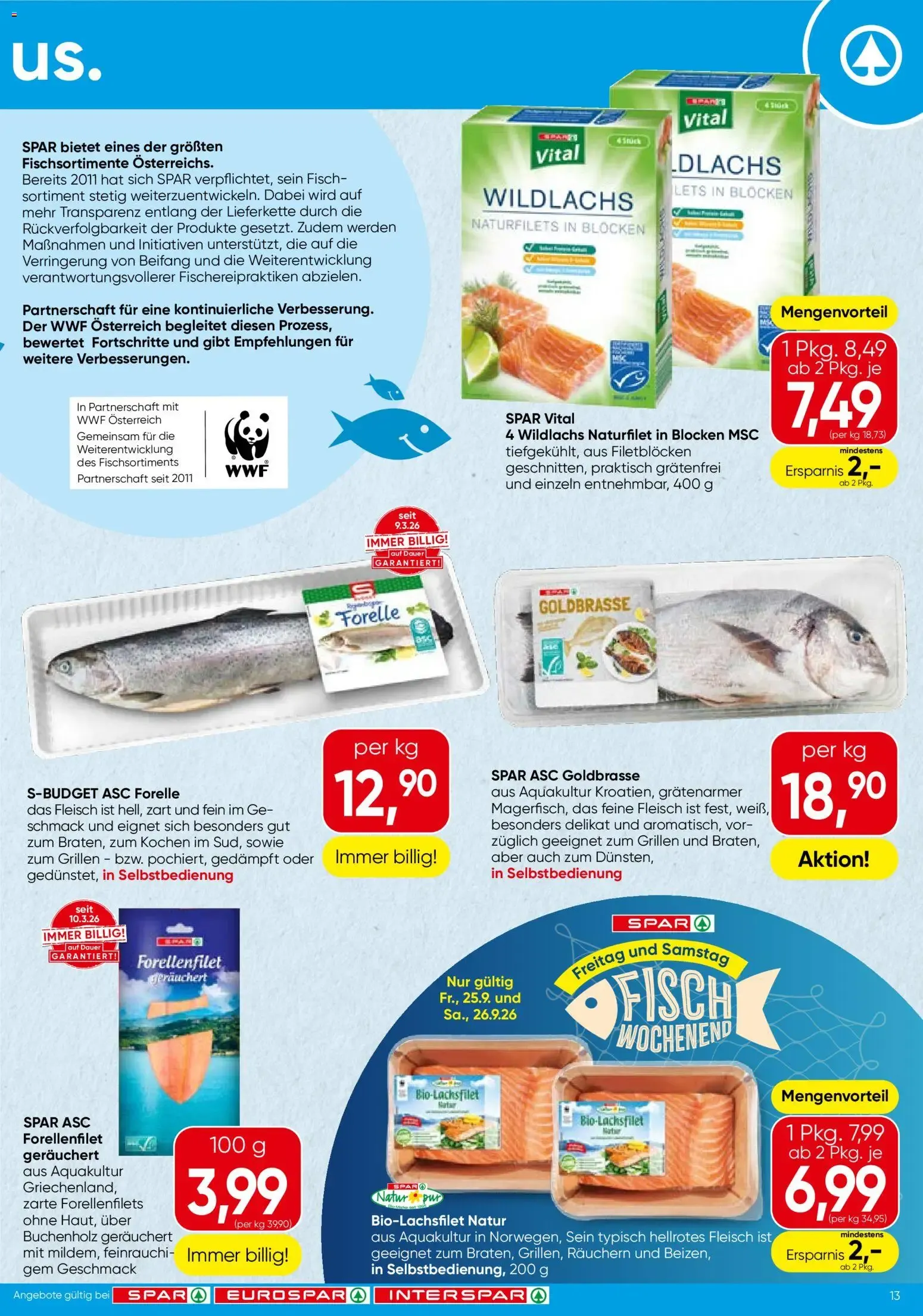 Spar Flugblatt (24.09.2026) - Angebote und Prospekt von 24. September bis 7. Oktober 2026 - Flugblätt seite  13
