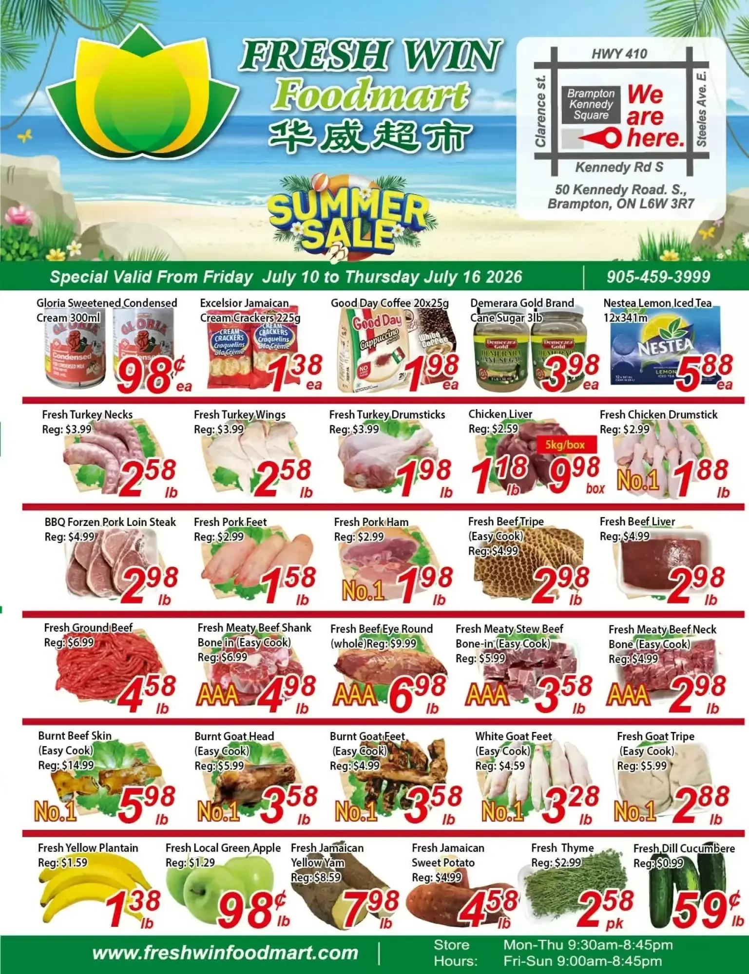 Fresh Win Foodmart Summer Sale from July 10 to July 16 2026 - flyer page 1