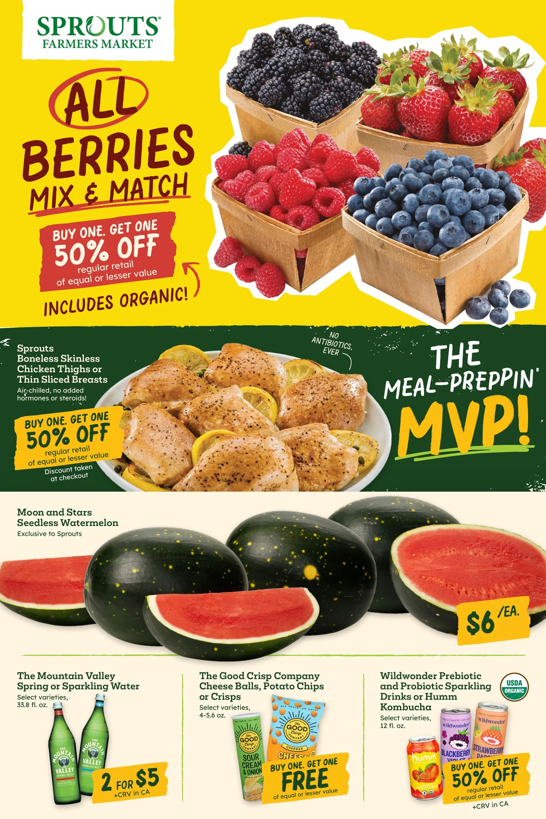 Weekly ad Sprouts Farmers Market: All Berries Mix & Match from July 22 to July 28 2026 - Page 1