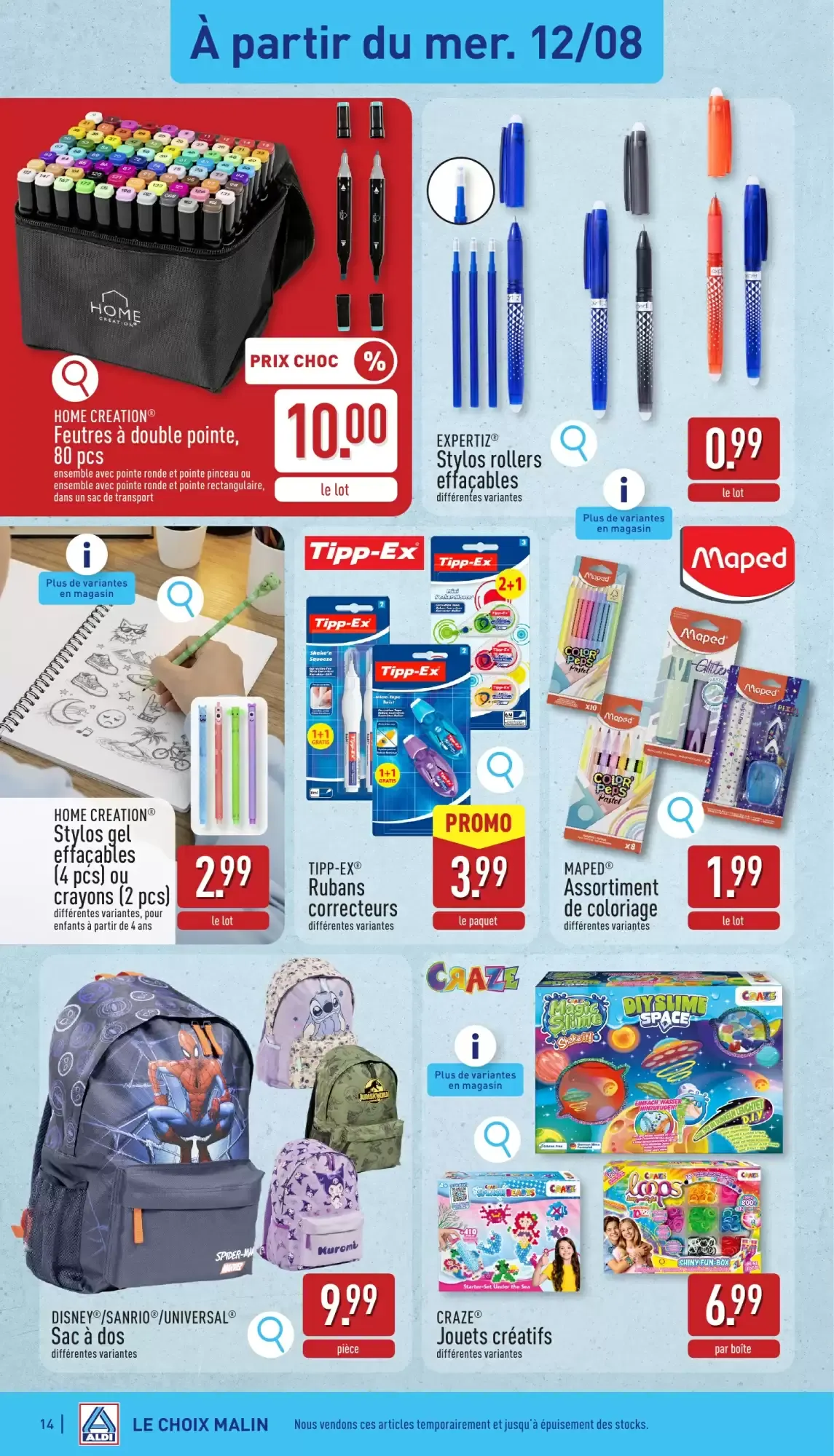 ALDI Dépliant du lun. 10/08 au ven. 14/08 van 10 augustus tot 14 augustus 2026 - folder pagina 14