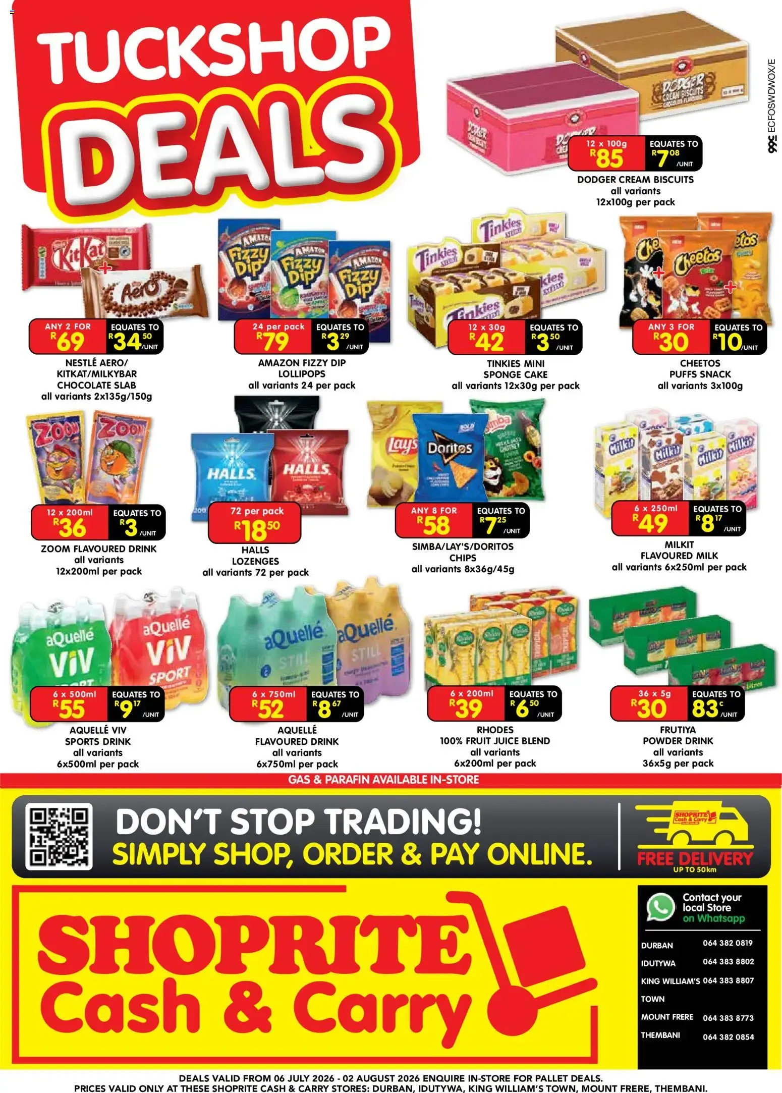Shoprite - Eastern Cape - Cash & Carry Tuckshop Deals Exclusive (06/07/2026 - 02/08/2026) → Online Catalogue from 6 July to 2 August 2026 - Catalogue Page 1