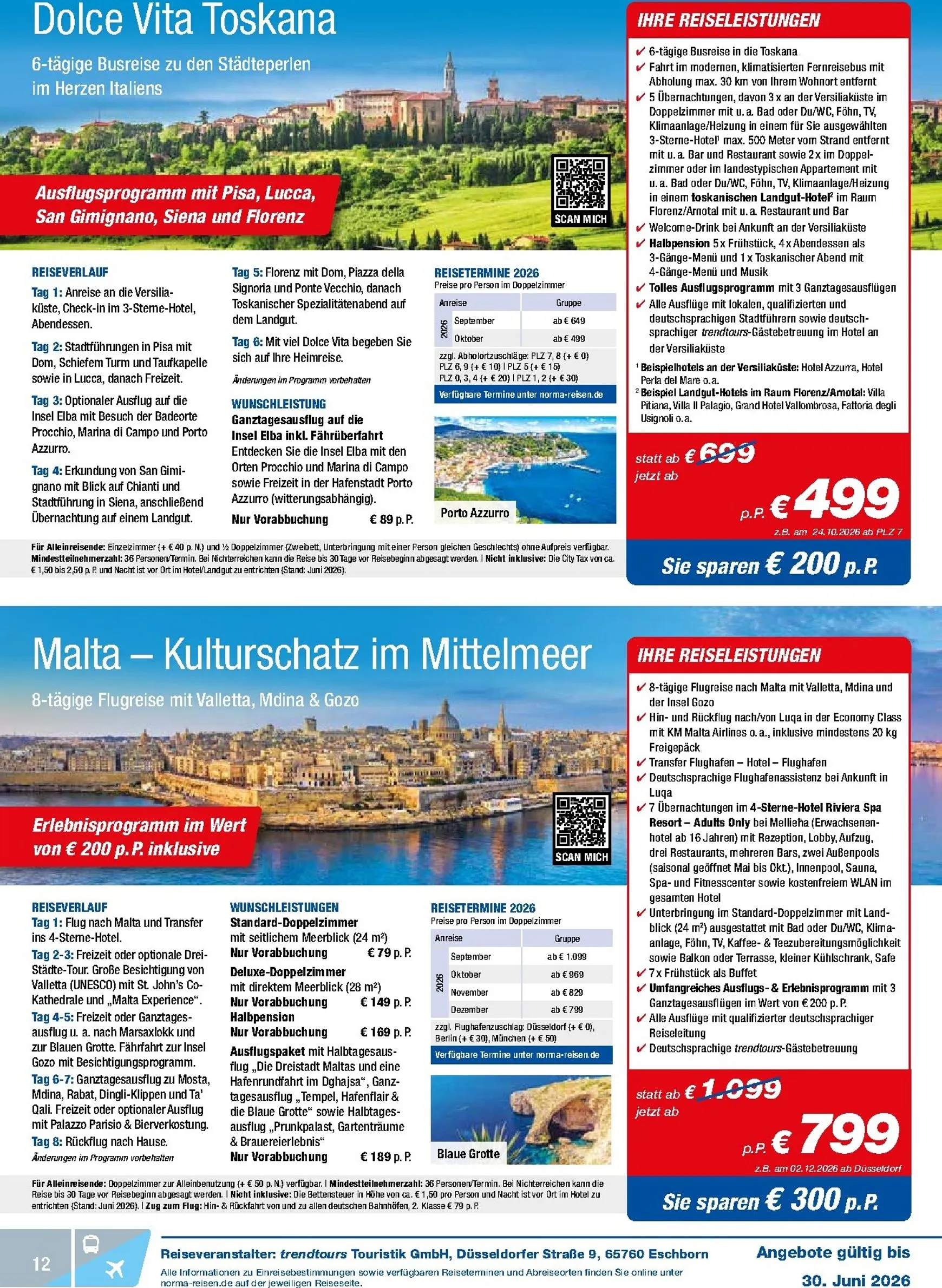 Norma - Reisen Prospekt – von Montag 01.06.2026 bis Dienstag 30.06.2026 von 1. Juni bis 30. Juni 2026 - Prospekt seite 12