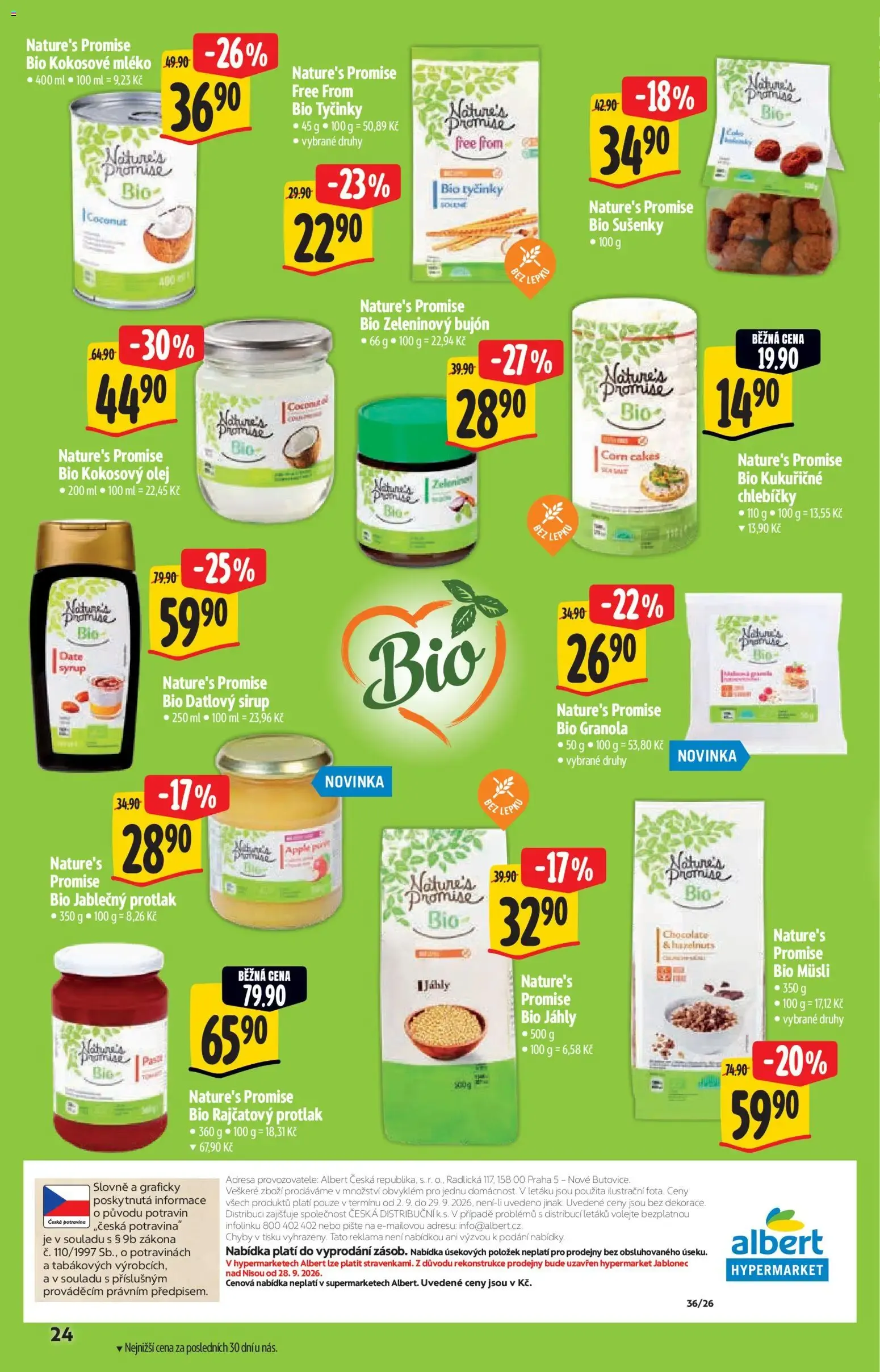 Albert katalog - Hypermarket - Bio od 02.09.2026 - Akční leták - 2. září 29. září 2026 - Page 24