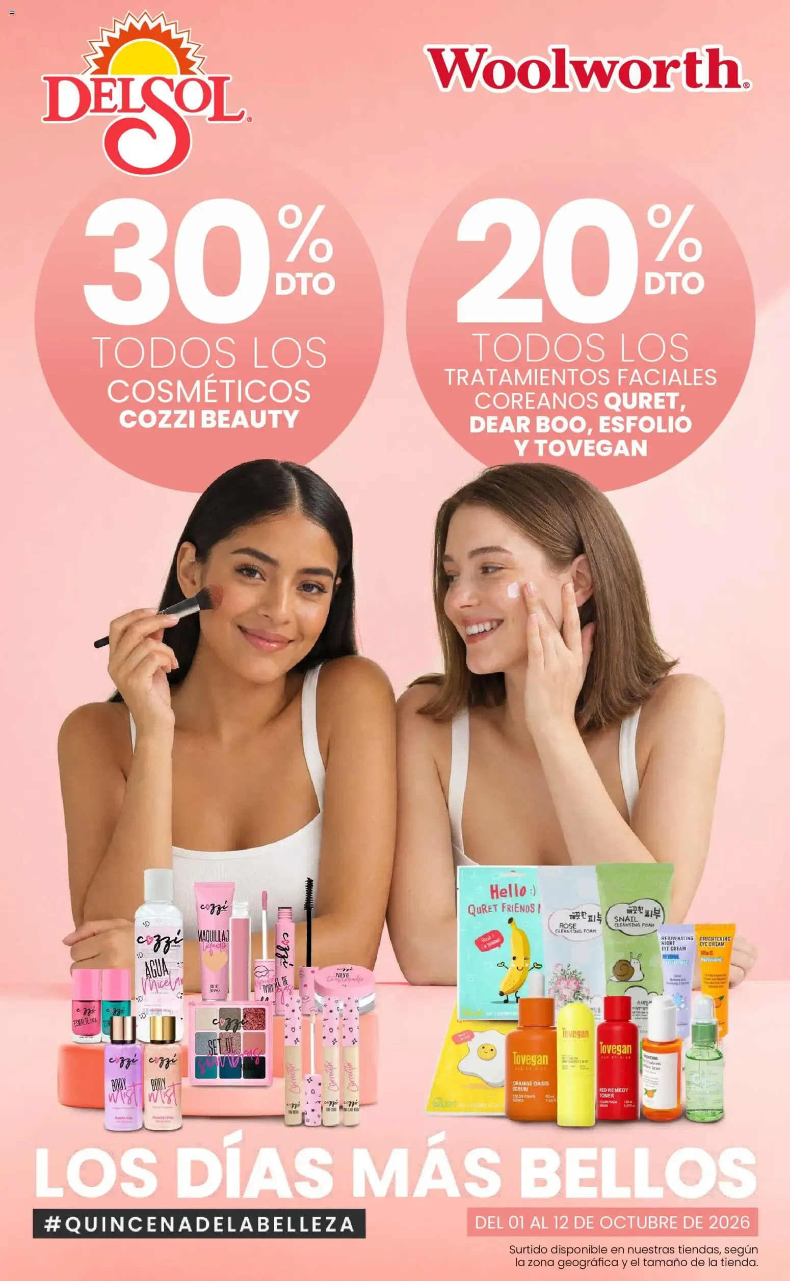Catálogo de Del Sol y Woolworth catálogo Los días más bellos - Quincena Belleza (01/10/2026 - 12/10/2026) - catálogo en línea 1 de octubre al 12 de octubre 2026 - Pagina 1