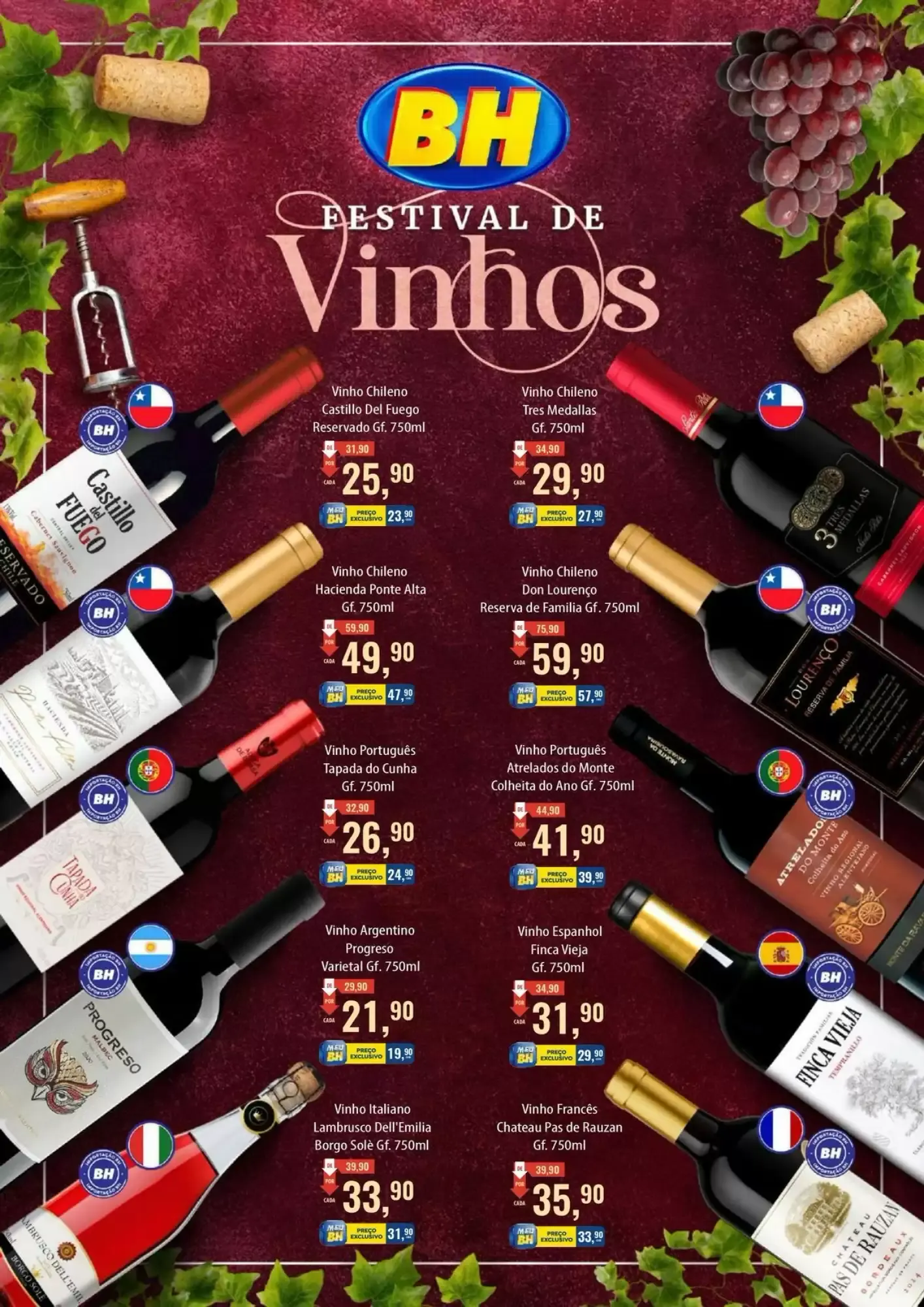 Encarte de BH Festival de Vinhos 8 de julho até 27 de julho 2026 - Pagina 1