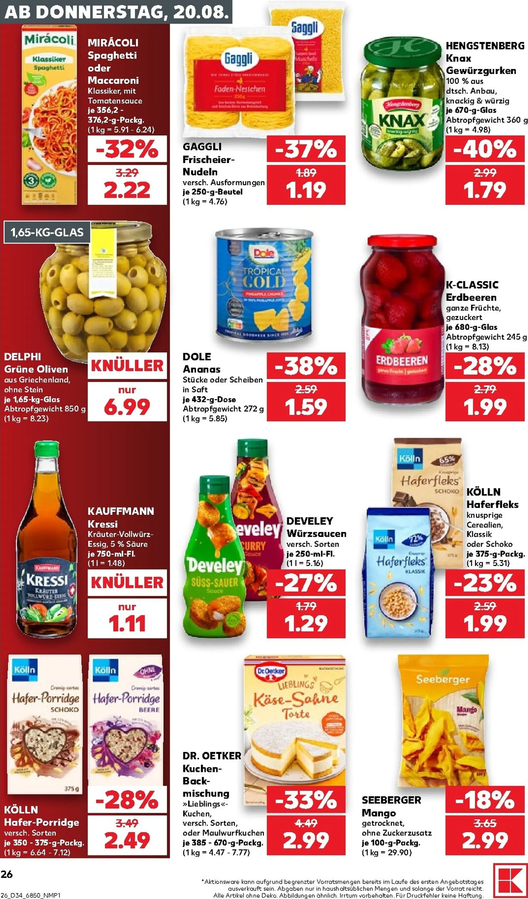 Kaufland Prospekt nächste Woche – von Donnerstag 20.08.2026 bis Mittwoch 26.08.2026 von 20. August bis 26. August 2026 - Prospekt seite 26