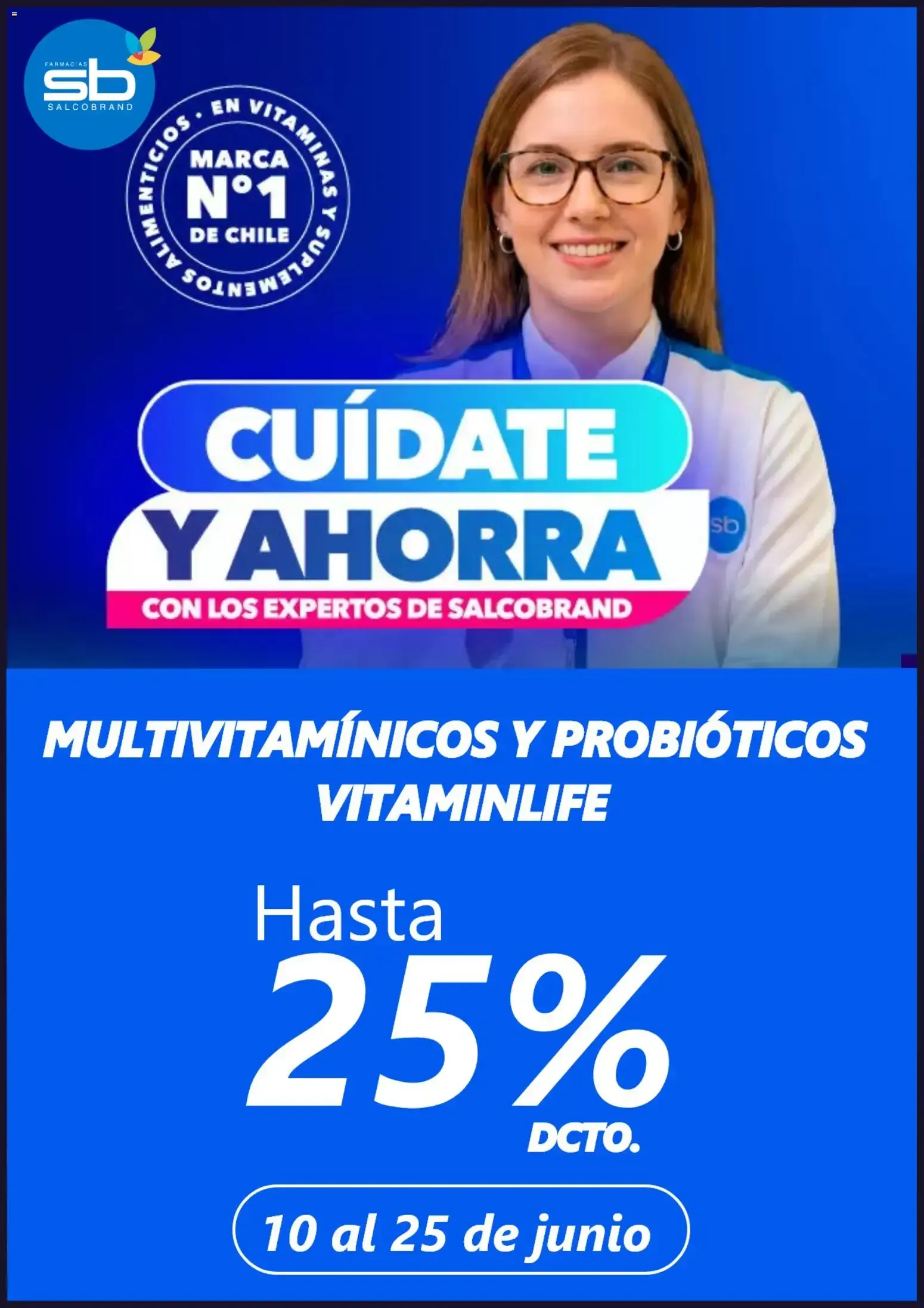 Catálogo de Cuídate y Ahorra - Multivitamínicos y Probióticos Vitaminlife con hasta 25% DCTO. 10 de junio al 25 de junio 2026 - Página 1