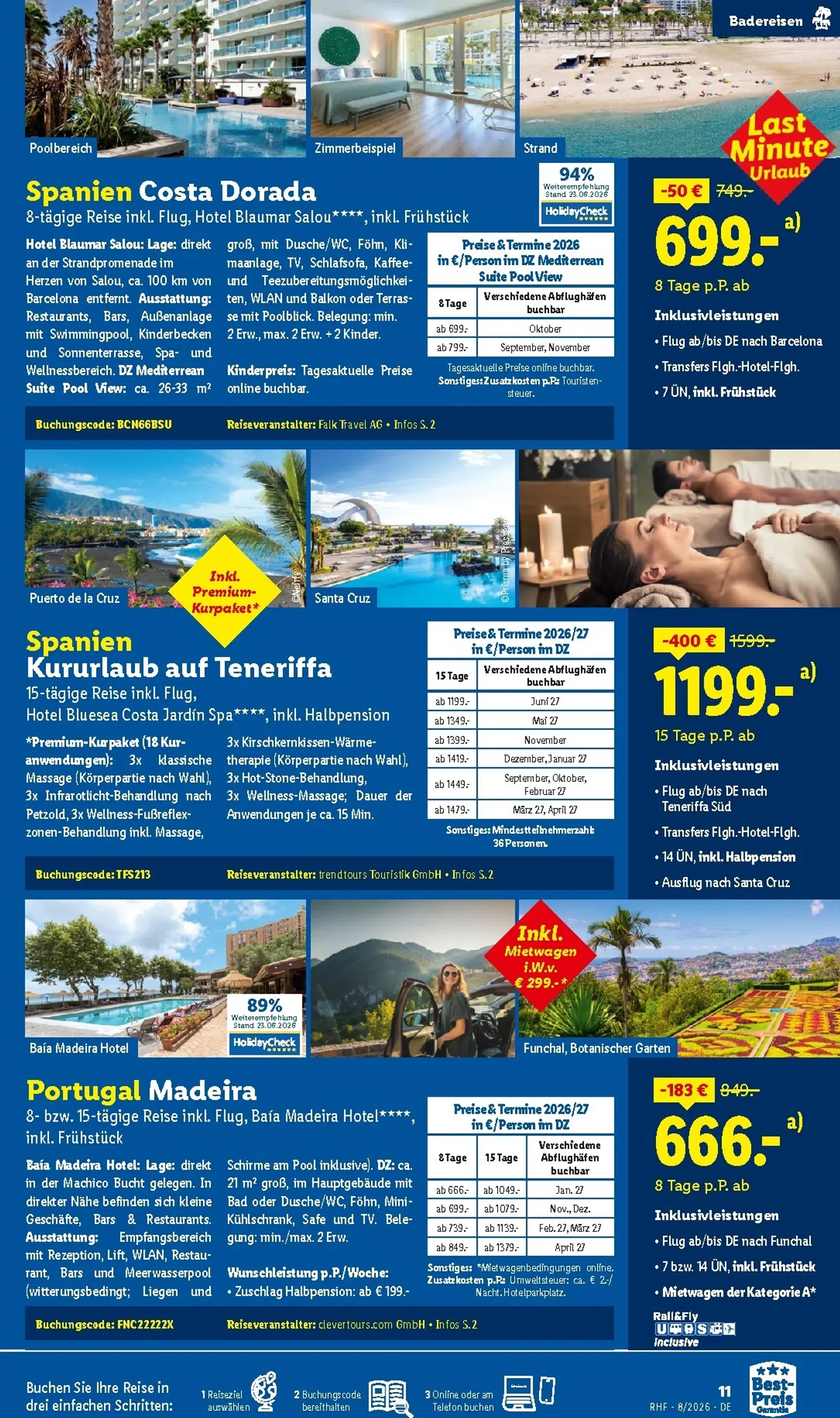 Lidl August Reise-Highlights Prospekt – von Mittwoch 29.07.2026 bis Montag 31.08.2026 von 29. Juli bis 31. August 2026 - Prospekt seite 11