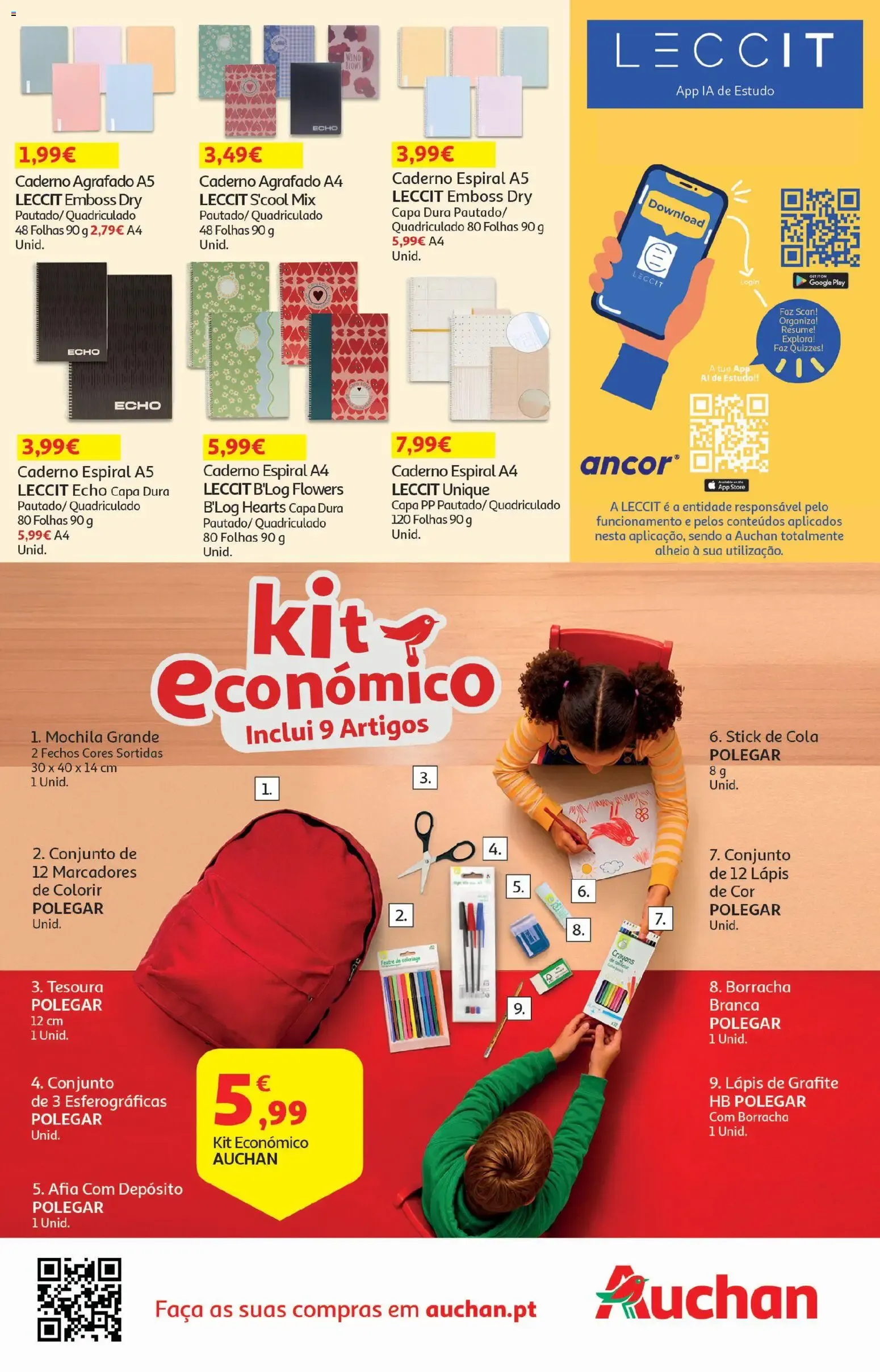 Folheto Auchan - Folheto Escolar » de 05/08/2026 - 03/09/2026 de 5 de agosto até 3 de setembro 2026 - Pagina 20