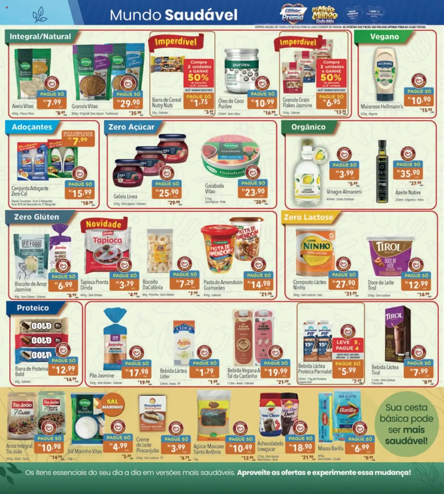 Encarte de Supermercados Condor ofertas Campanha Solidária de 10/08/2026 10 de agosto até 25 de agosto 2026 - Pagina 8