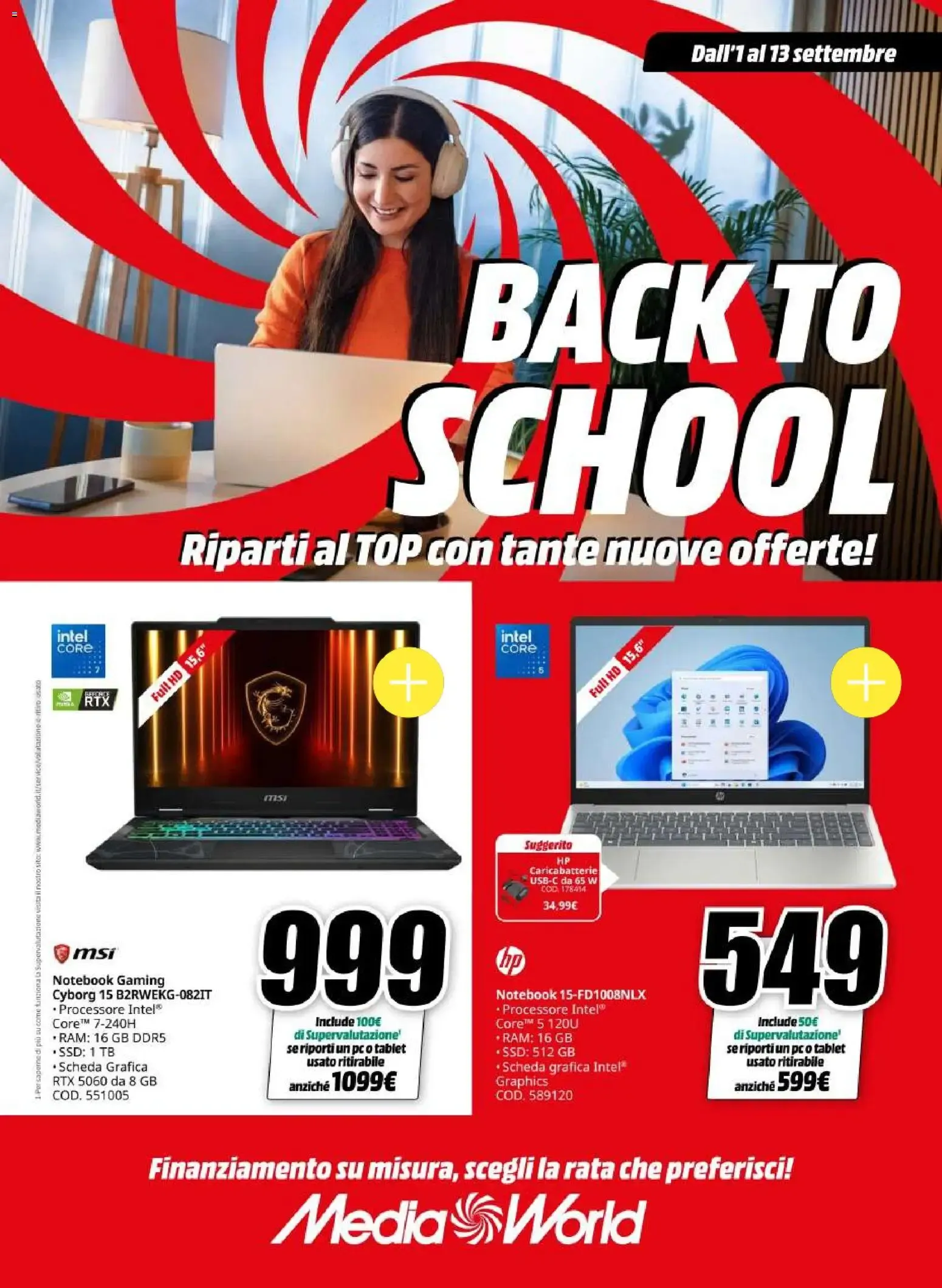 Media World: BACK TO SCHOOL - Ofertas de regreso a clases da 1 settembre a 13 settembre di 2026 - Pagina del volantino 1