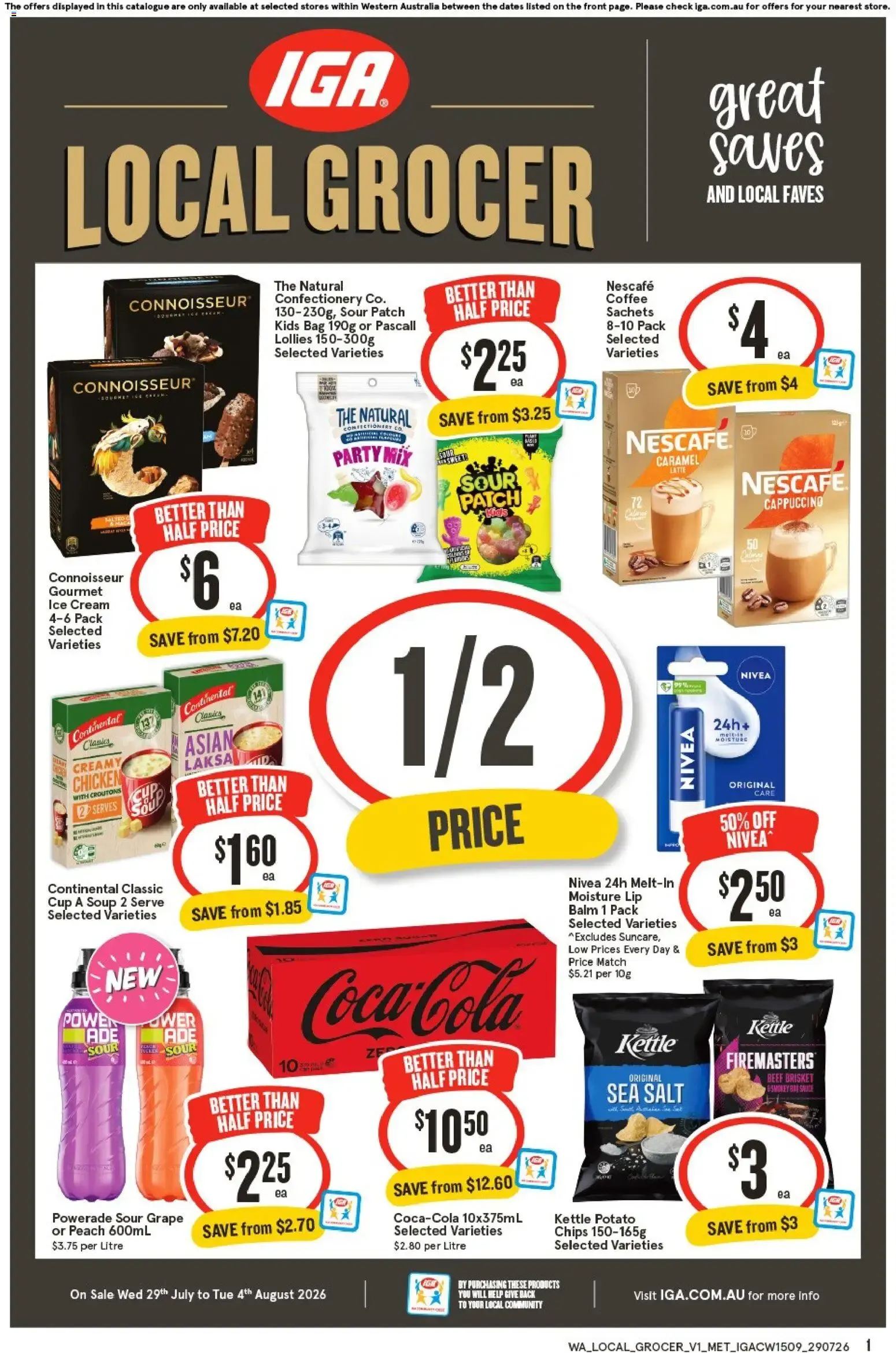 IGA Local Grocer - Great Saves and Local Faves - Catalogue valid from 29 July to 4 August 2026 - page 1