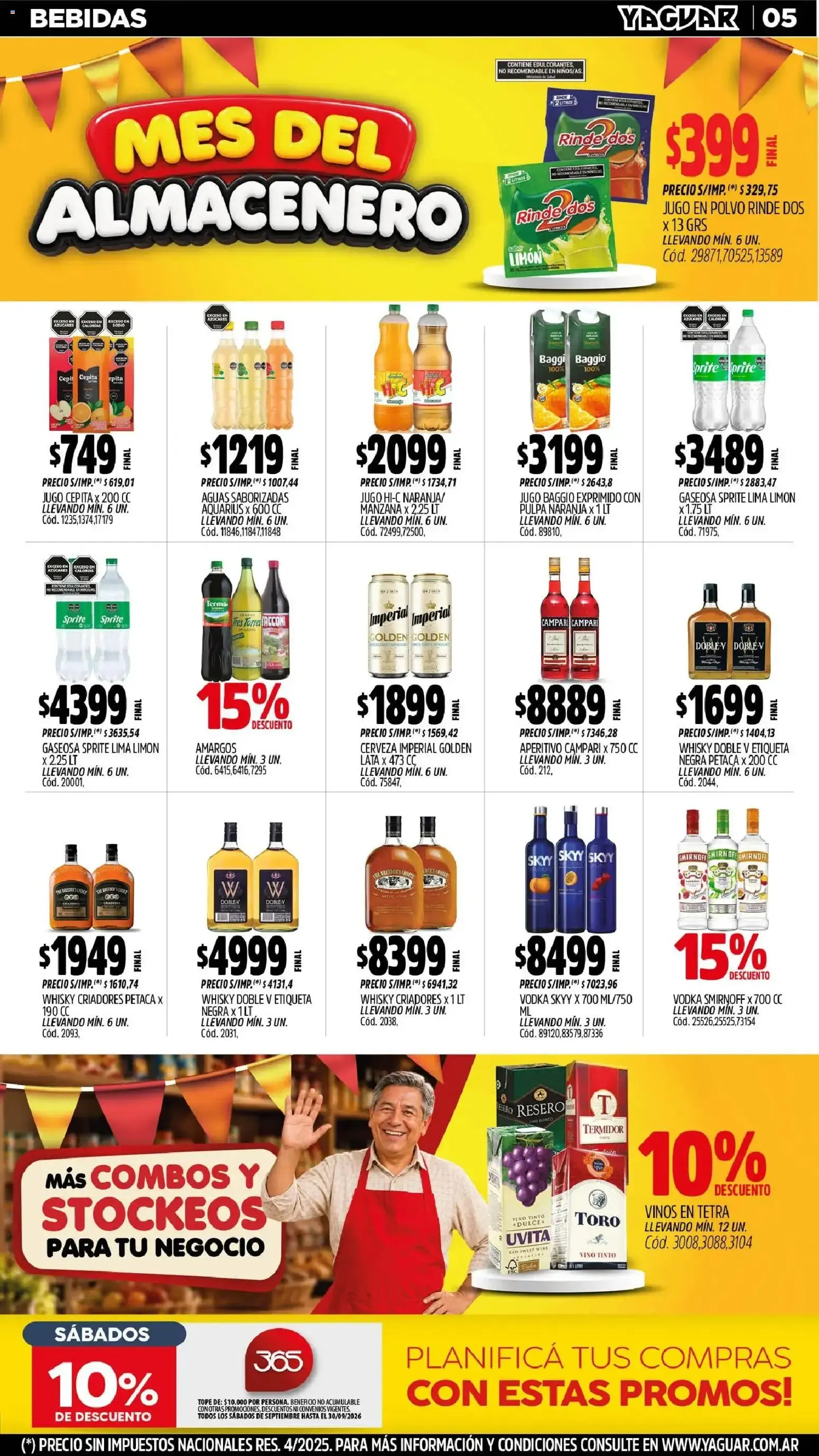 Ofertas de MAYORISTA YAGUAR MES DEL ALMACENERO 31 de agosto al 6 de septiembre 2026 - Página 5 del catálogo
