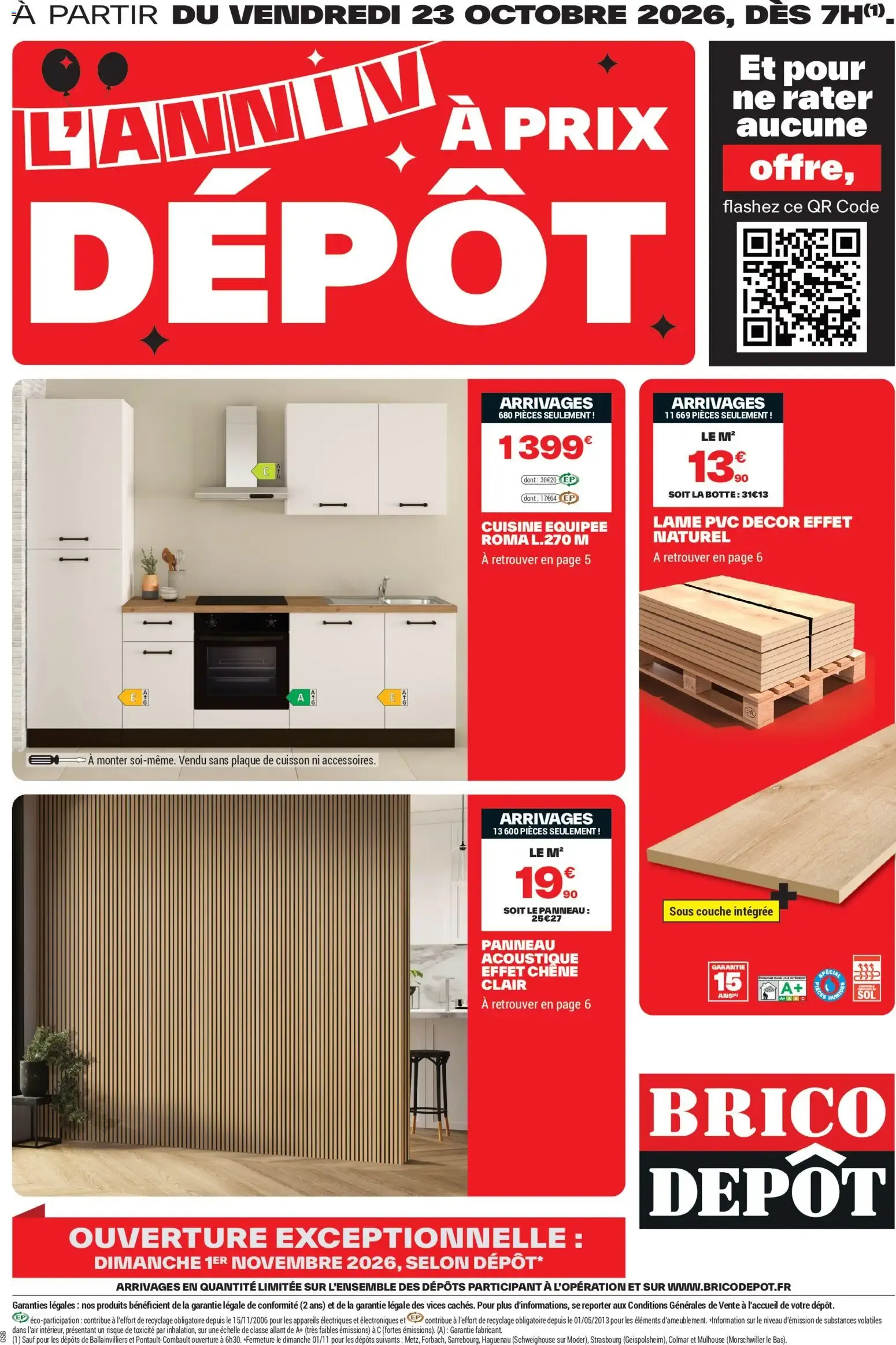 Brico Dépôt - L'ANNIV À PRIX DÉPÔT du 23 octobre au 5 novembre 2026 - Catalogue page 1