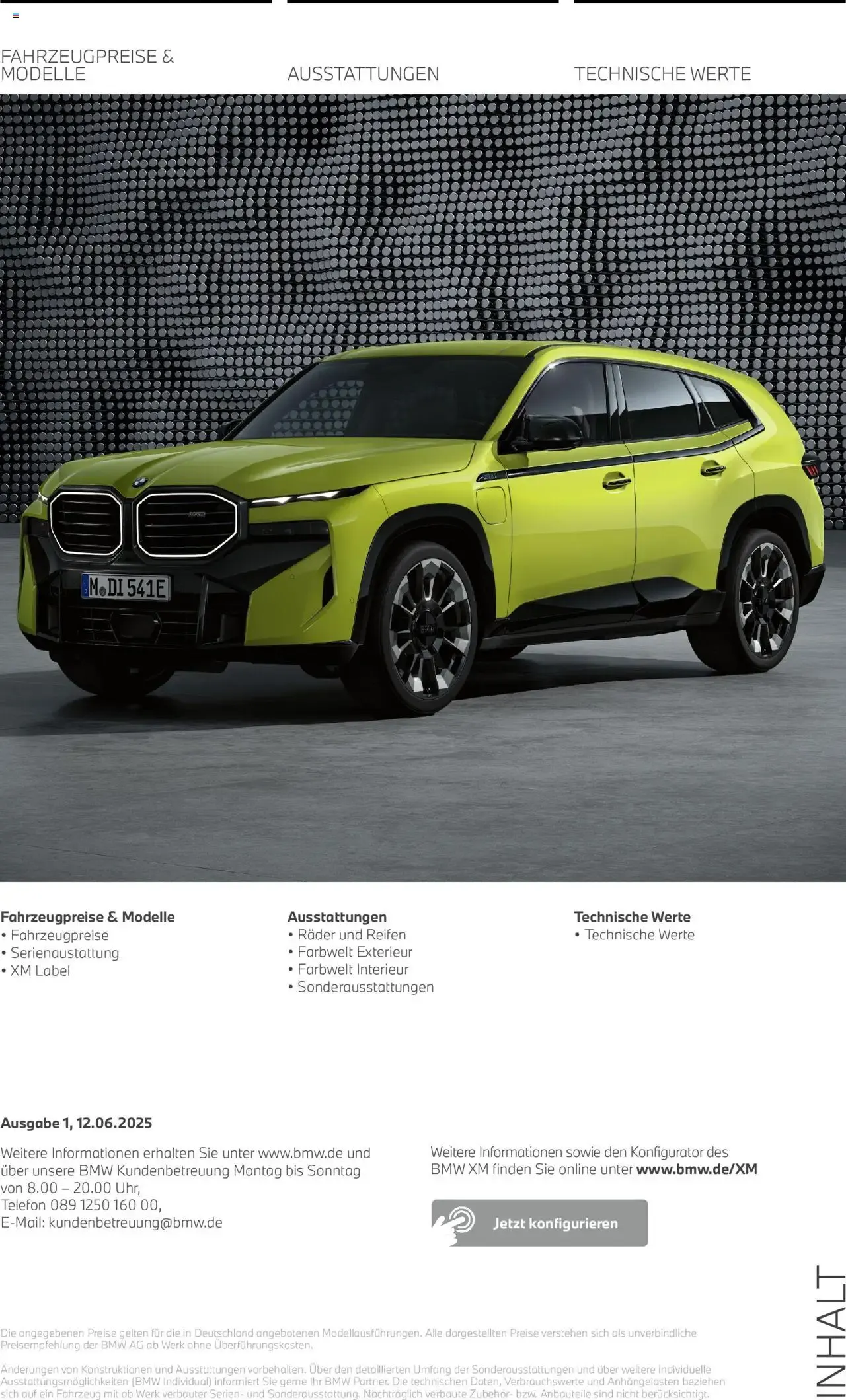 BMW XM von 1. August bis 31. Dezember 2026 - Prospekt seite 2