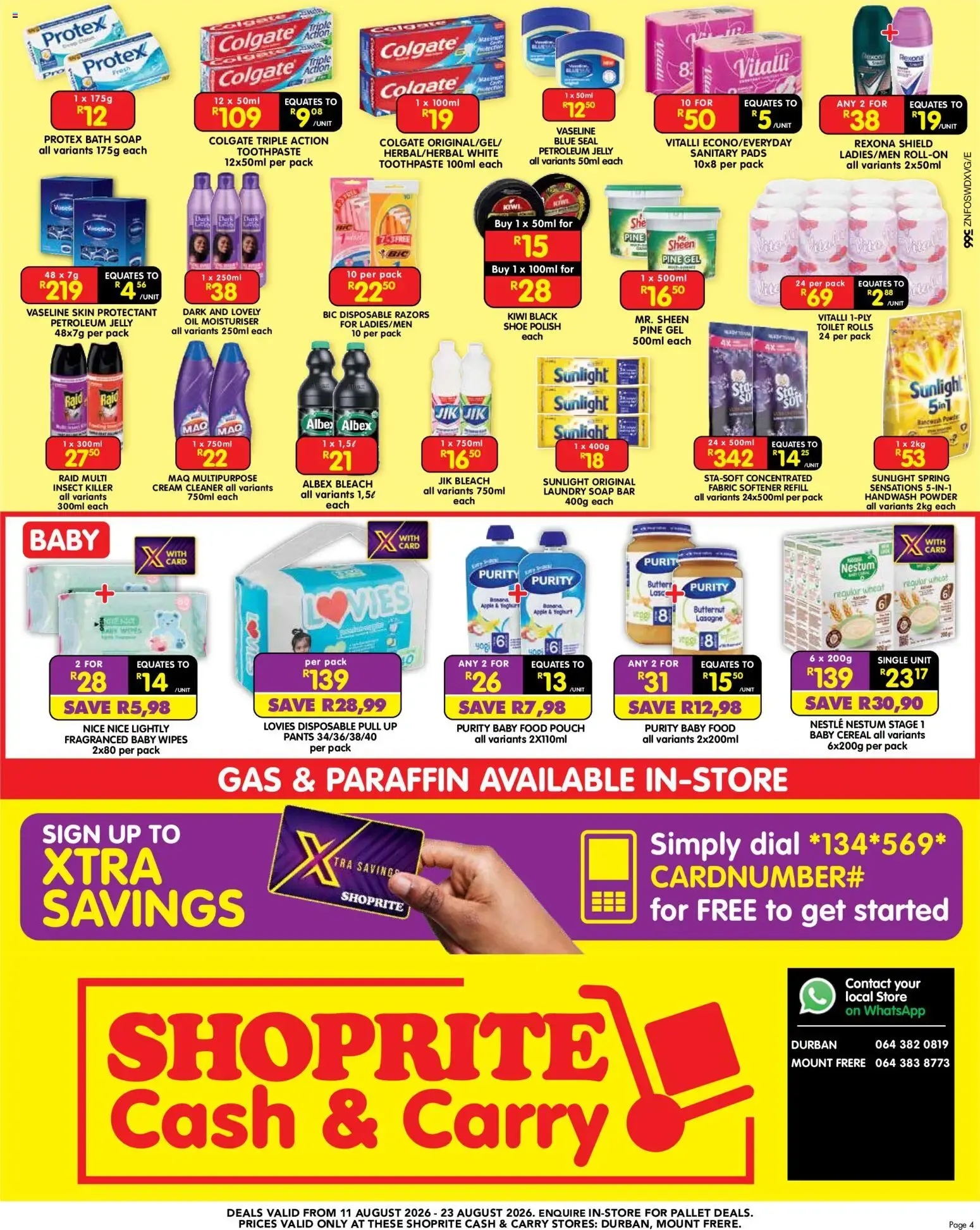Shoprite Cash & Carry Mid Month Savings Durban & Mount Frere (11/08/2026 - 23/08/2026) → Online Catalogue from 11 August to 23 August 2026 - Catalogue Page 4