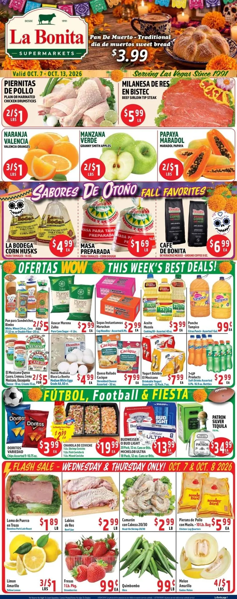 Current La Bonita leaflet valid from Wednesday 10/07/2026 to Tuesday 10/13/2026