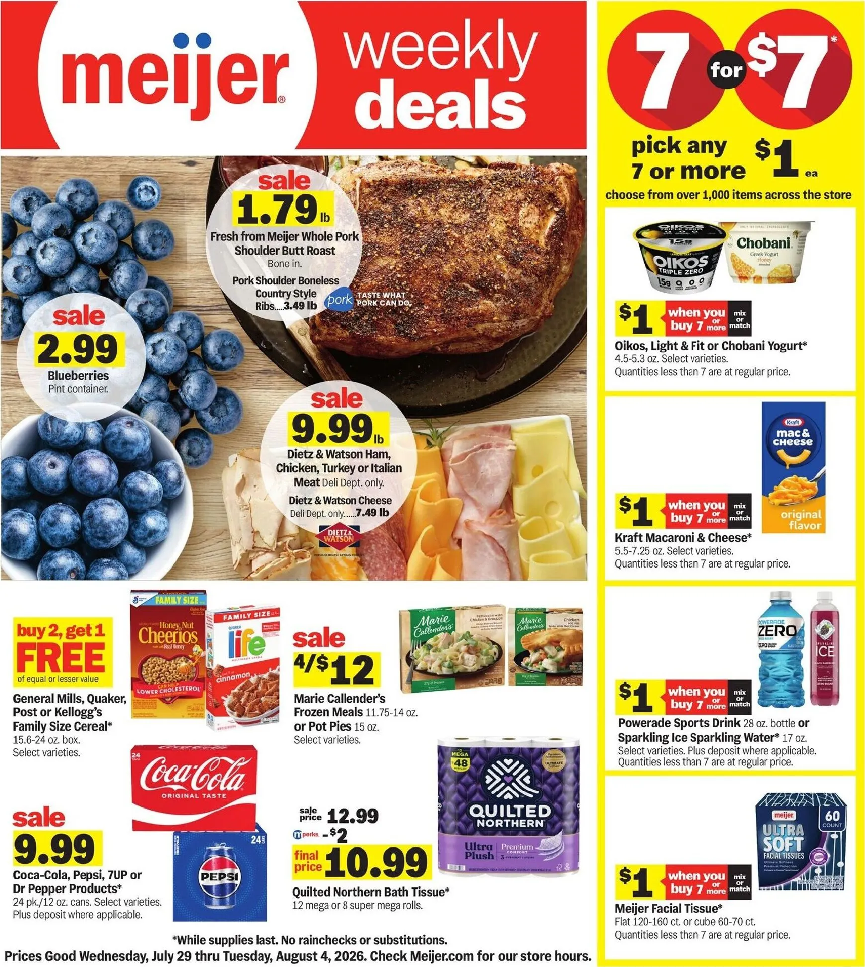 Current Meijer leaflet valid from Wednesday 07/29/2026 to Tuesday 08/04/2026
