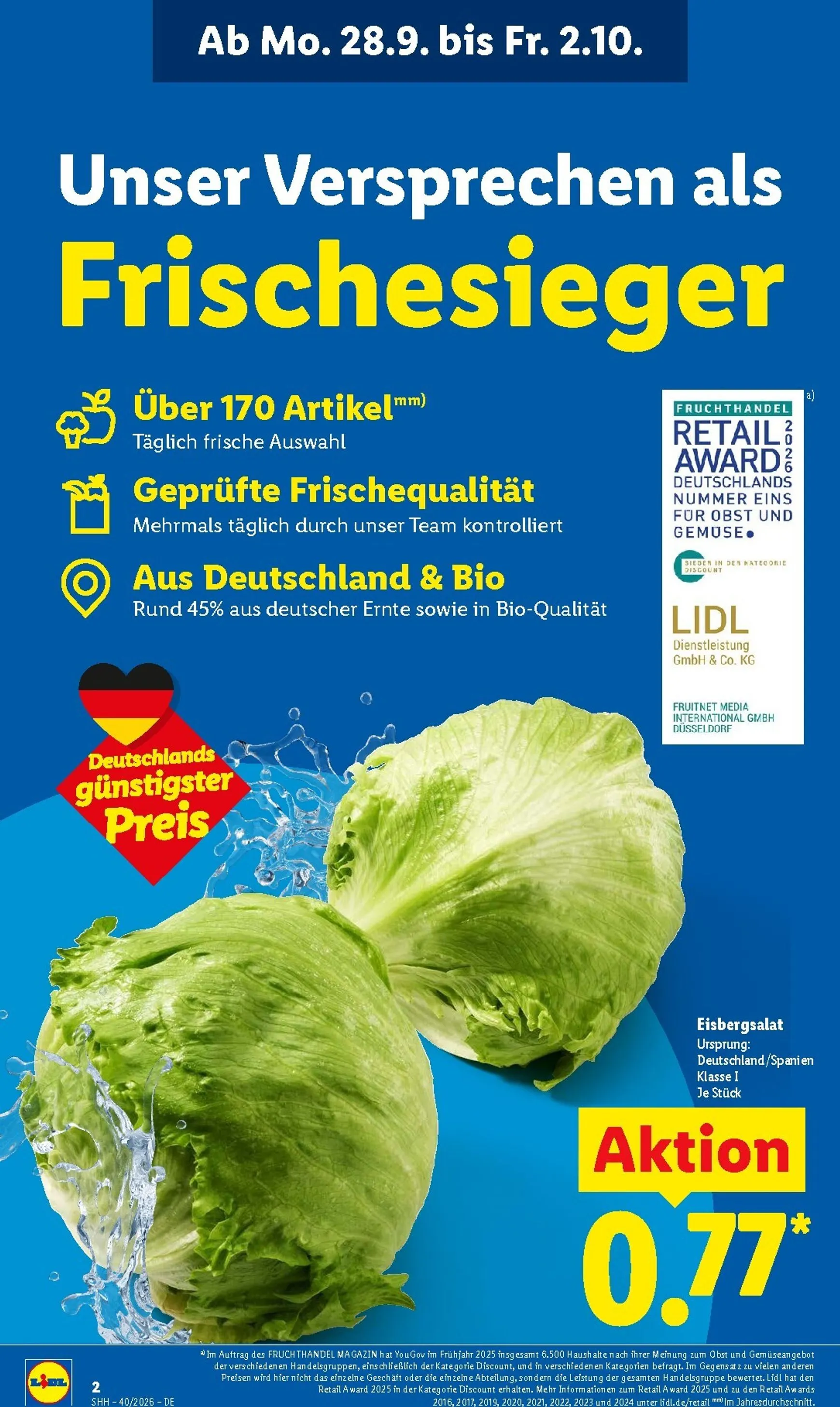 Zum 10. Mal Frischekönig von 28. September bis 2. Oktober 2026 - Prospekt seite 2