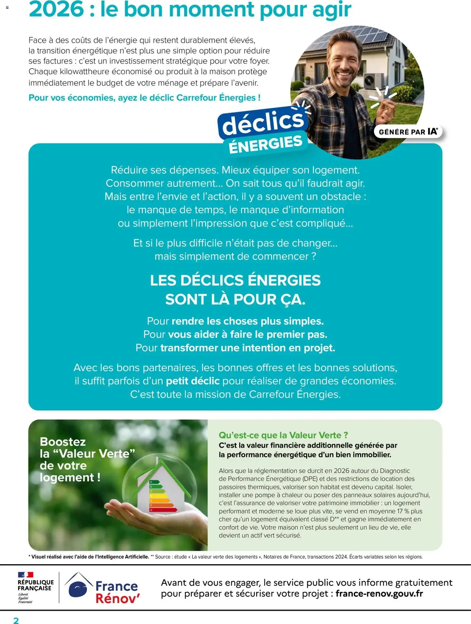 Carrefour énergies: Déclics ÉNERGIES. Todo sobre el ahorro de energía y los buenos planes negociados para ti. du 22 septembre au 31 octobre 2026 - Catalogue page 2