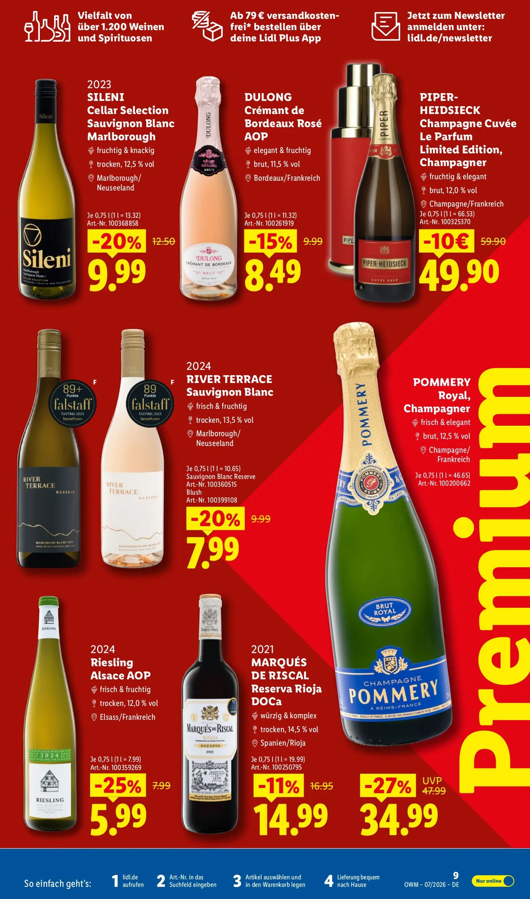 Lidl - Wein & Spirituosen Prospekt – von Mittwoch 01.07.2026 bis Freitag 31.07.2026 von 1. Juli bis 31. Juli 2026 - Prospekt seite 9