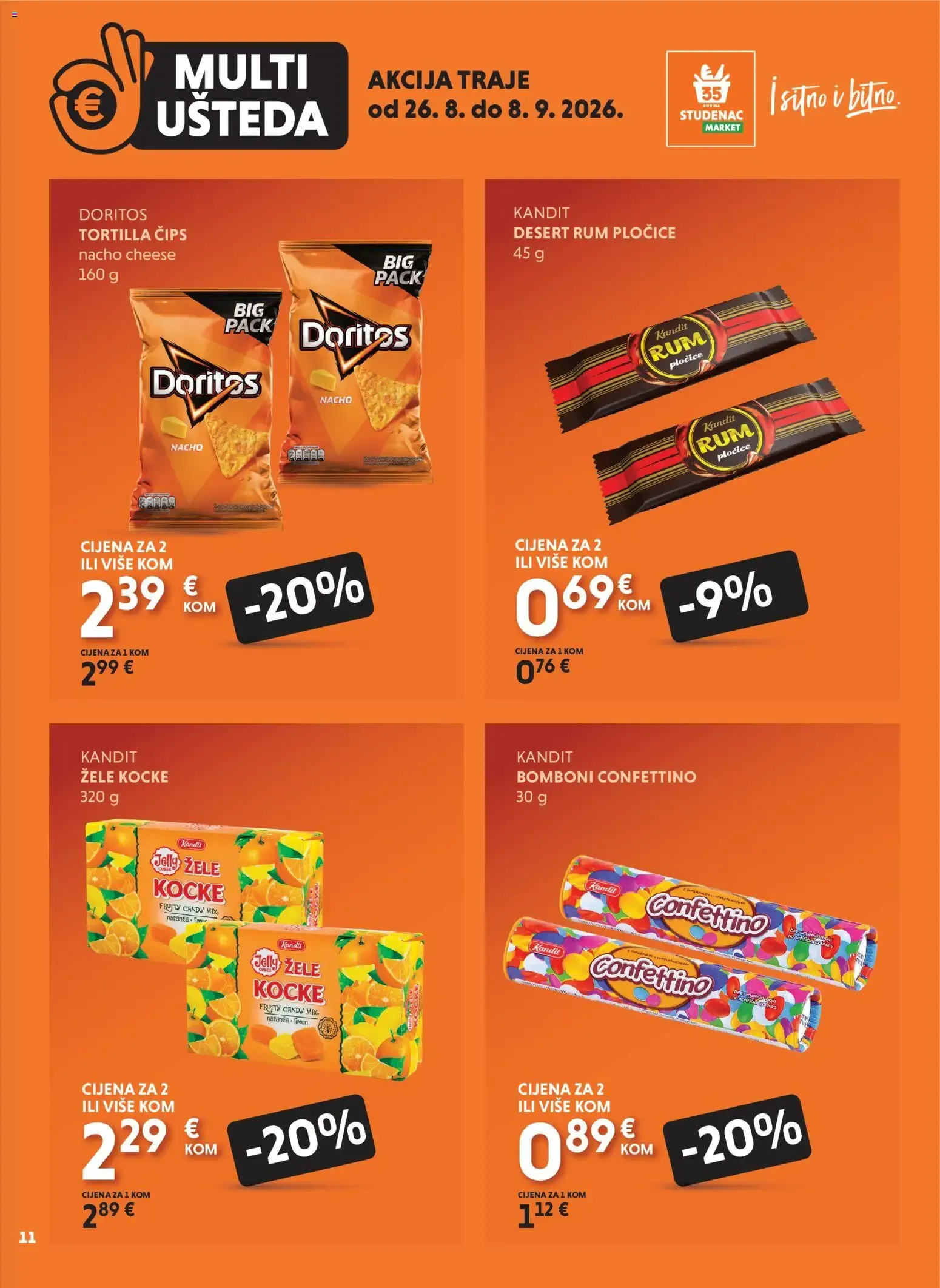 Katalog Studenac Multi Ušteda novi od 26.08.2026 na listanje > letak digitalni od 26. kolovoza do 8. rujna 2026. - Pregled Stranica 11