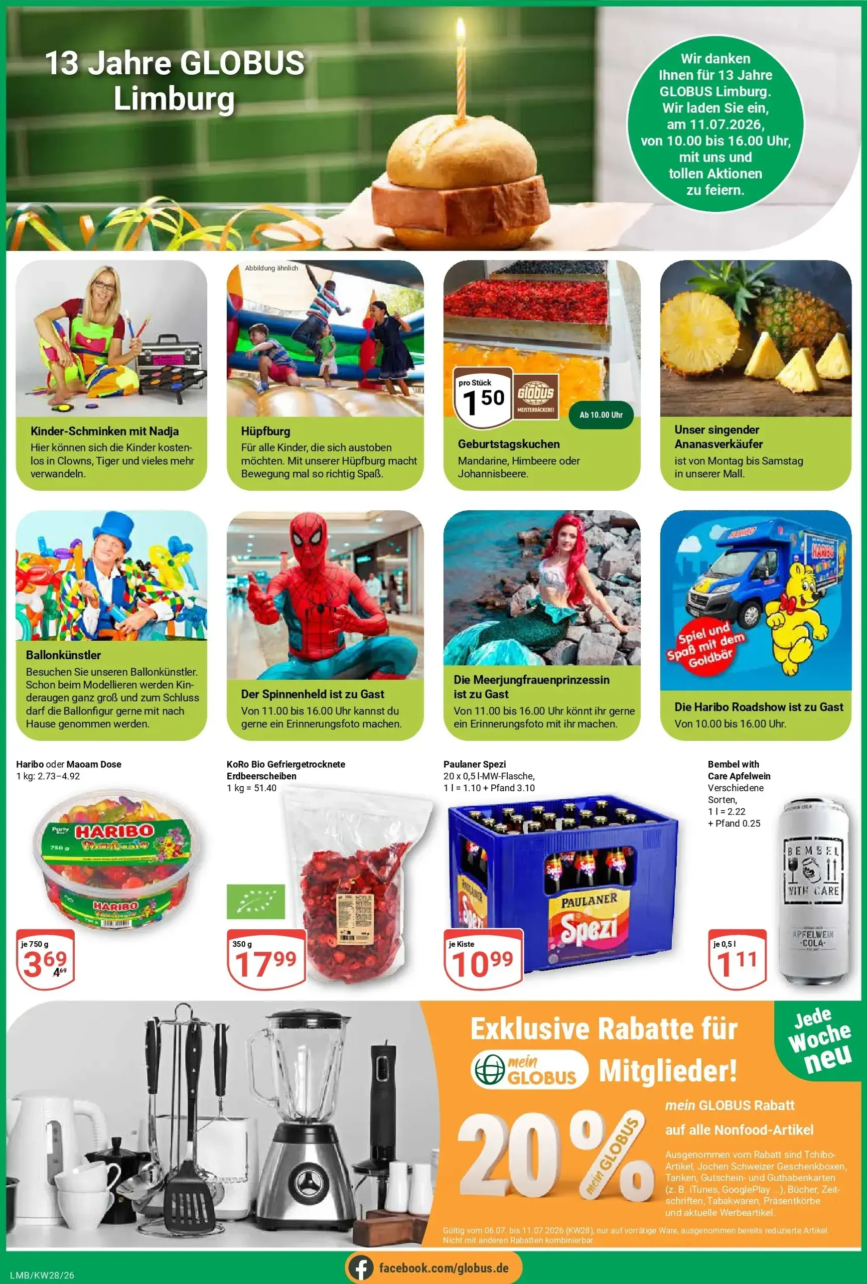 Globus Limburg - 13 años y grandes ofertas von 6. Juli bis 11. Juli 2026 - Prospekt seite 2