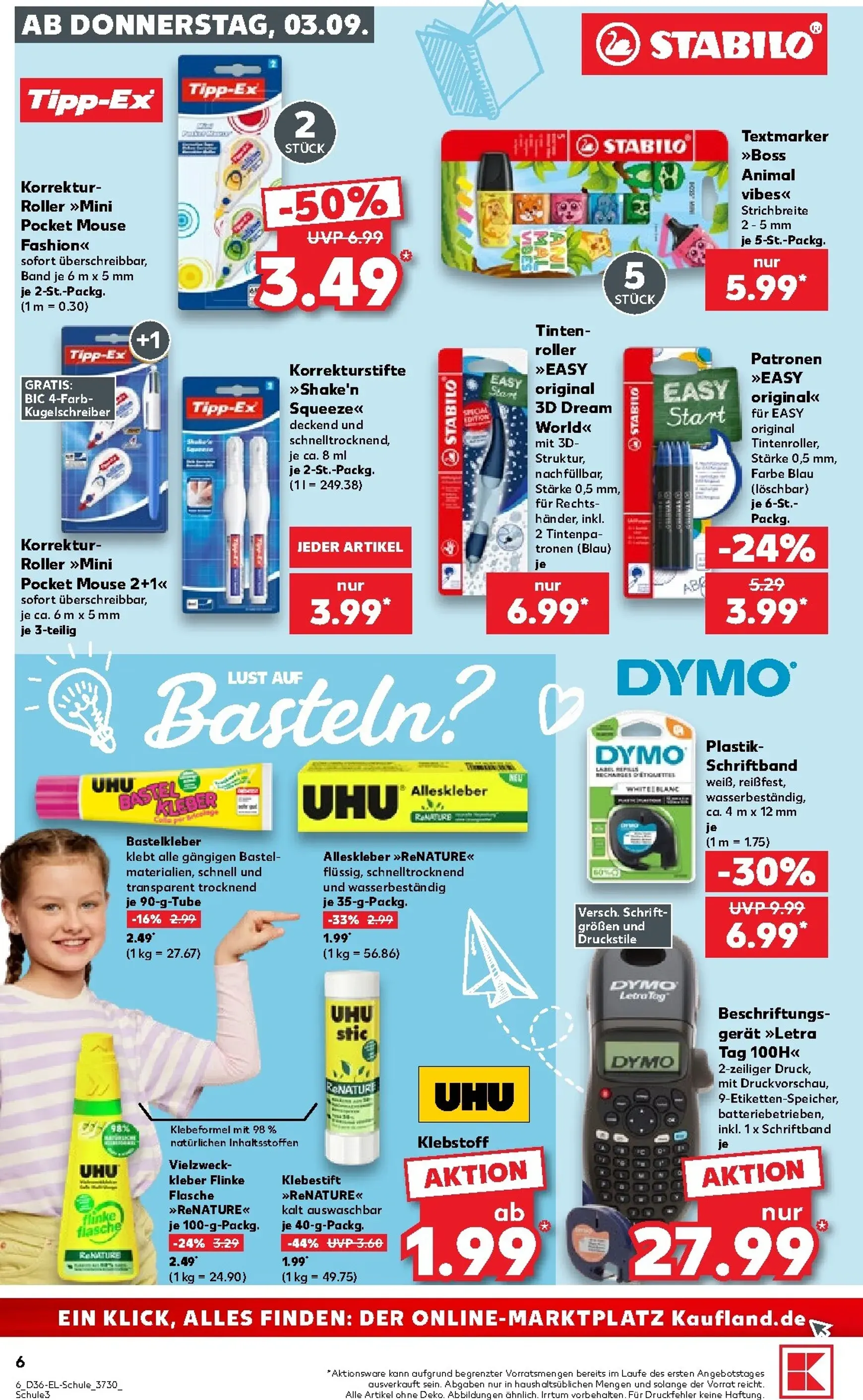 Neuer Kaufland - Back to School Prospekt – von Donnerstag 03.09.2026 bis Mittwoch 16.09.2026 von 3. September bis 16. September 2026 - Prospekt seite 6