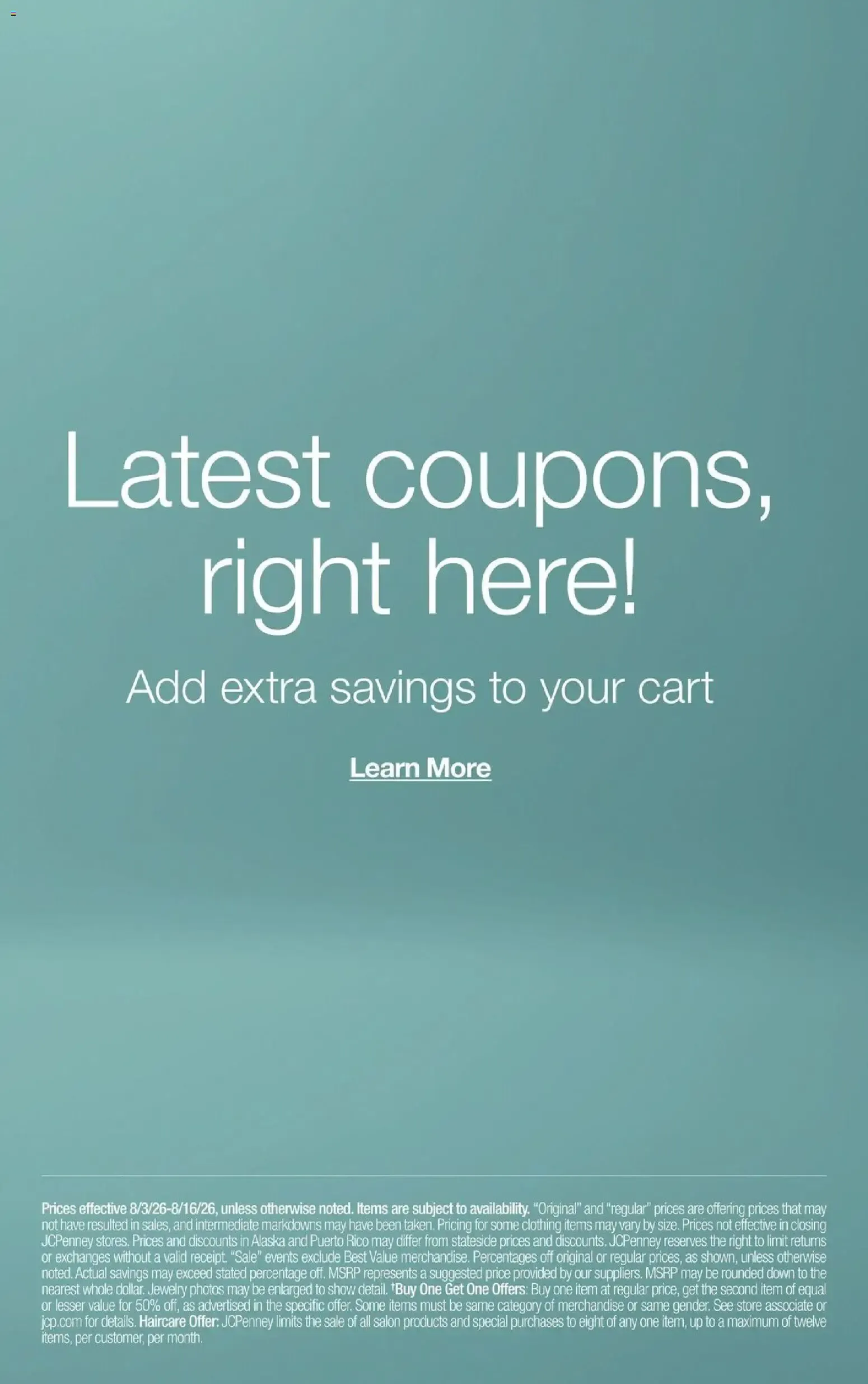 Weekly promotion JCPenney Weekly Ad from 08/03/2026 - Flyer spanning from August 3 to August 16 2026 - Page 15 for Catalogue 365