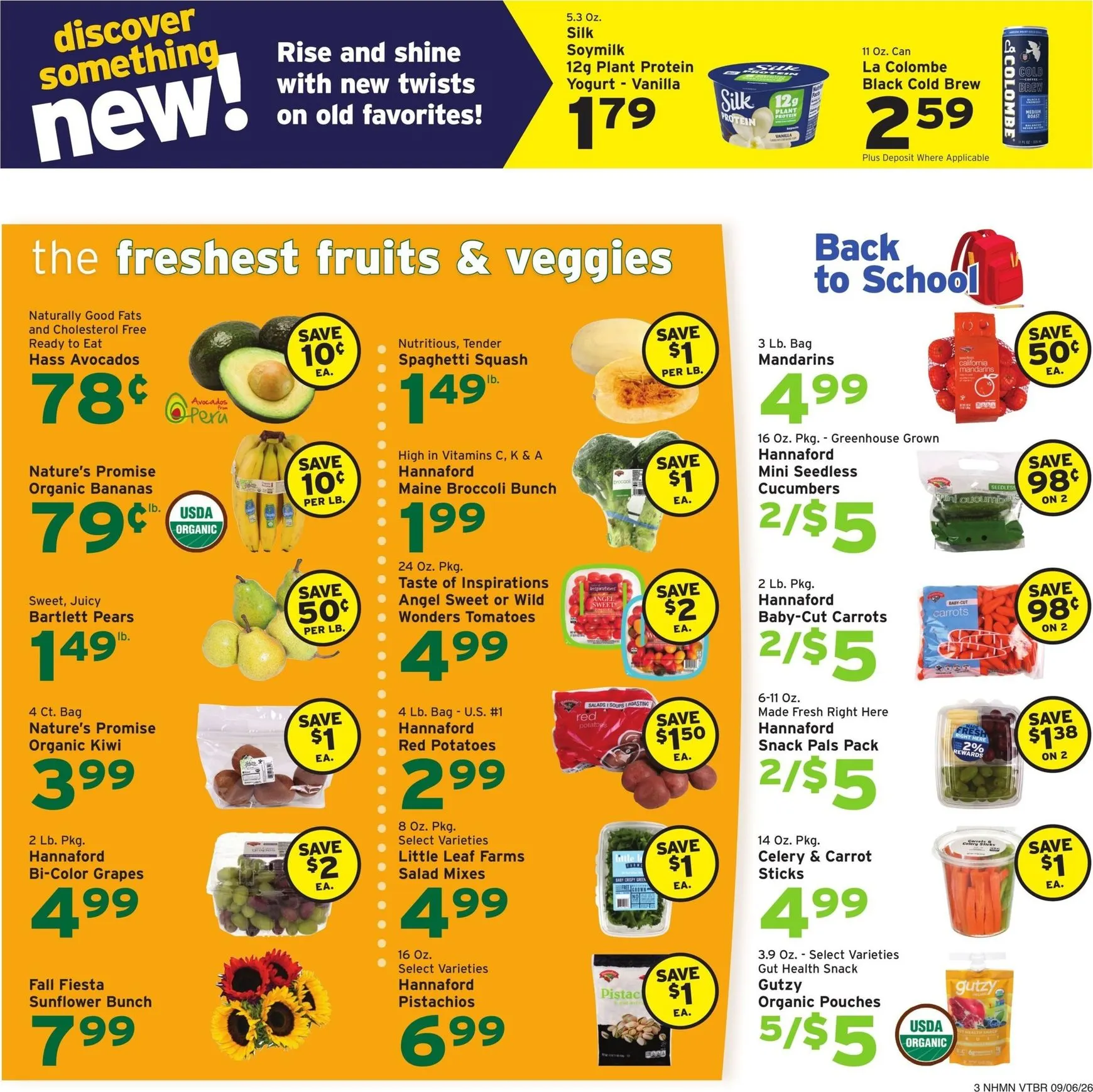 Weekly promotion Hannaford - Value that adds up. Fall into great prices. spanning from September 6 to September 12 2026 - Page 3 for Catalogue 365