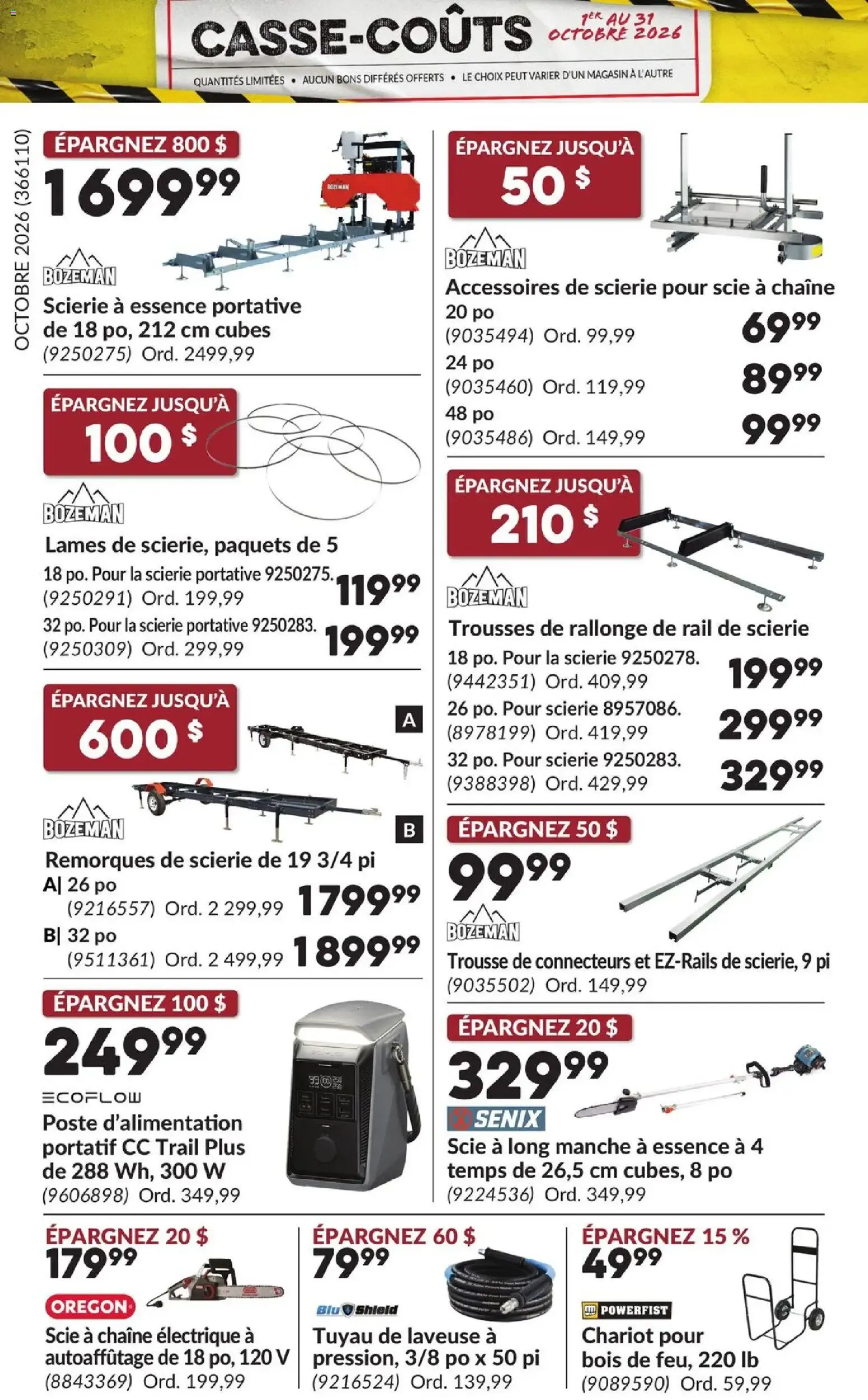 Princess Auto circulaire - Casse-Coûts from Oct 1, 2026 > weekly specials & deals from October 1 to October 31 2026 - flyer page 13