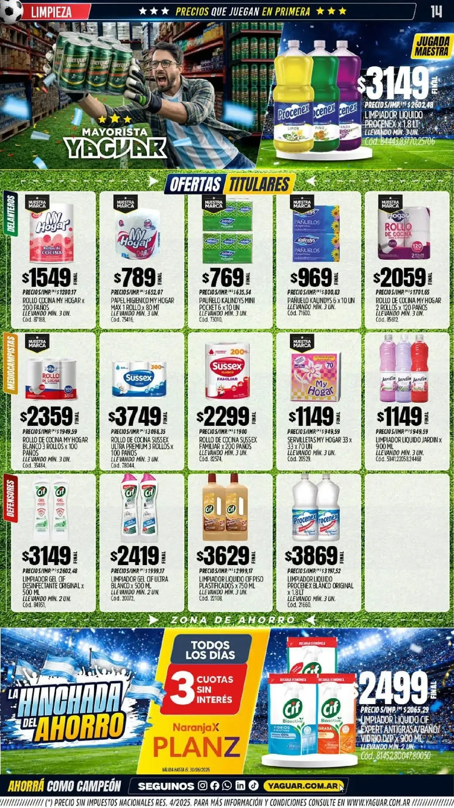 Ofertas de Mayorista Yaguar - La Hinchada del Ahorro 15 de junio al 20 de junio 2026 - Página 14 del catálogo